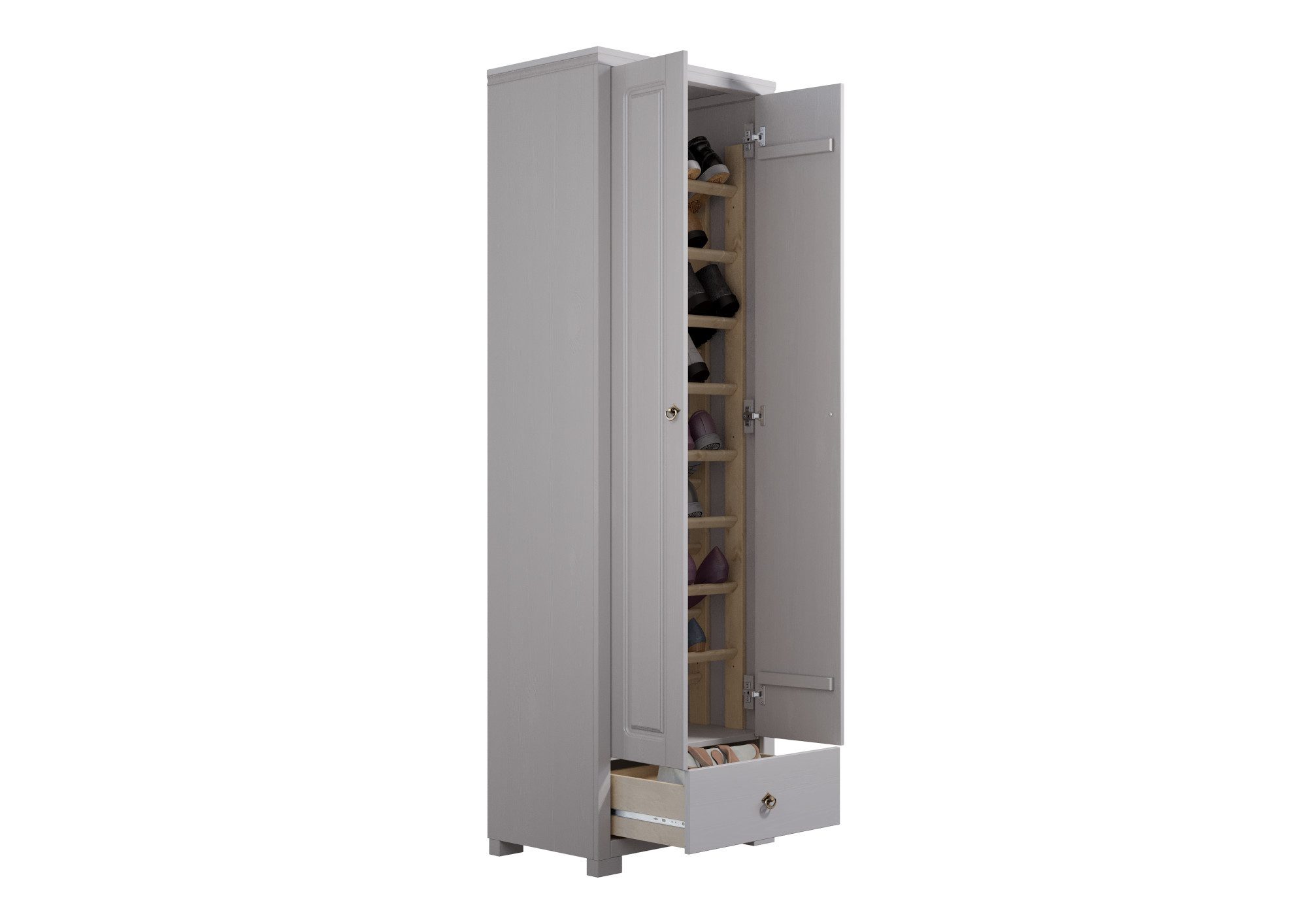 Home affaire Schoenenkast Gotland van massief grenen, fsc®-gecertificeerd, hoogte 193 cm