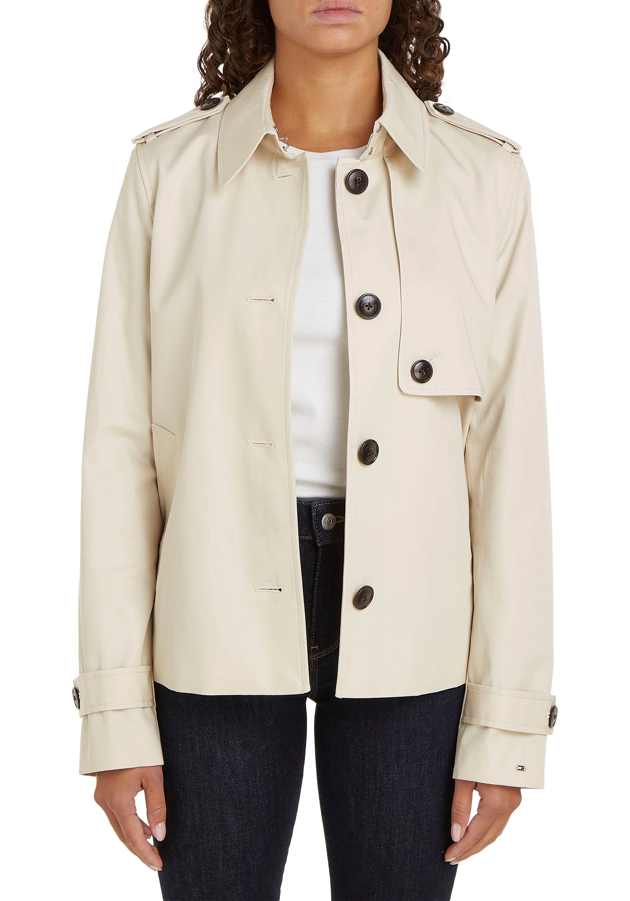 Tommy Hilfiger Kort jack COTTON SB SHORT TRENCH met typische trenchdetails