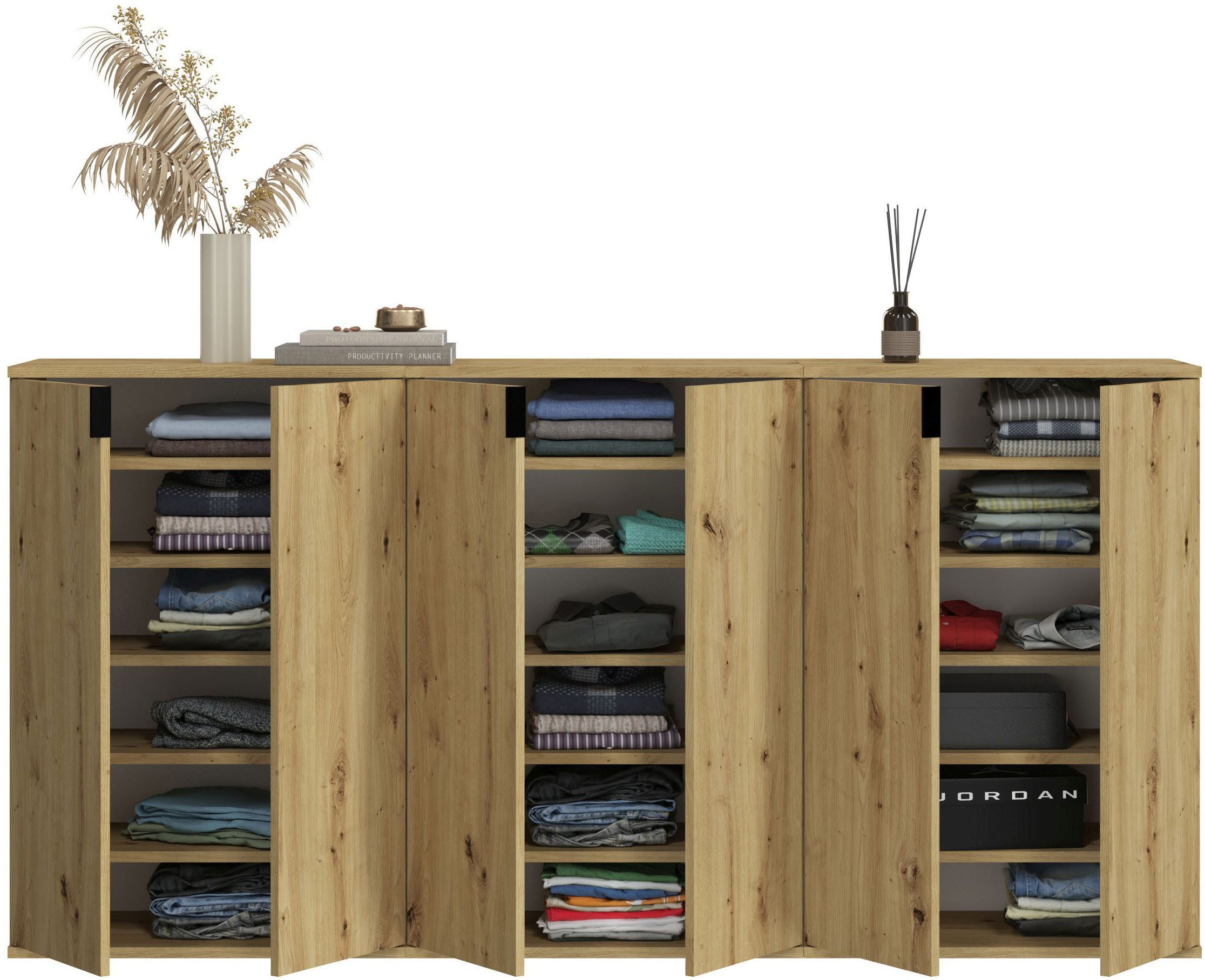 INOSIGN Halmeubelset Trondheim, Breedte 183 cm, bestaande uit 3 Kommoden, 6 Deuren, 18 Vakken (set, 3-delig)