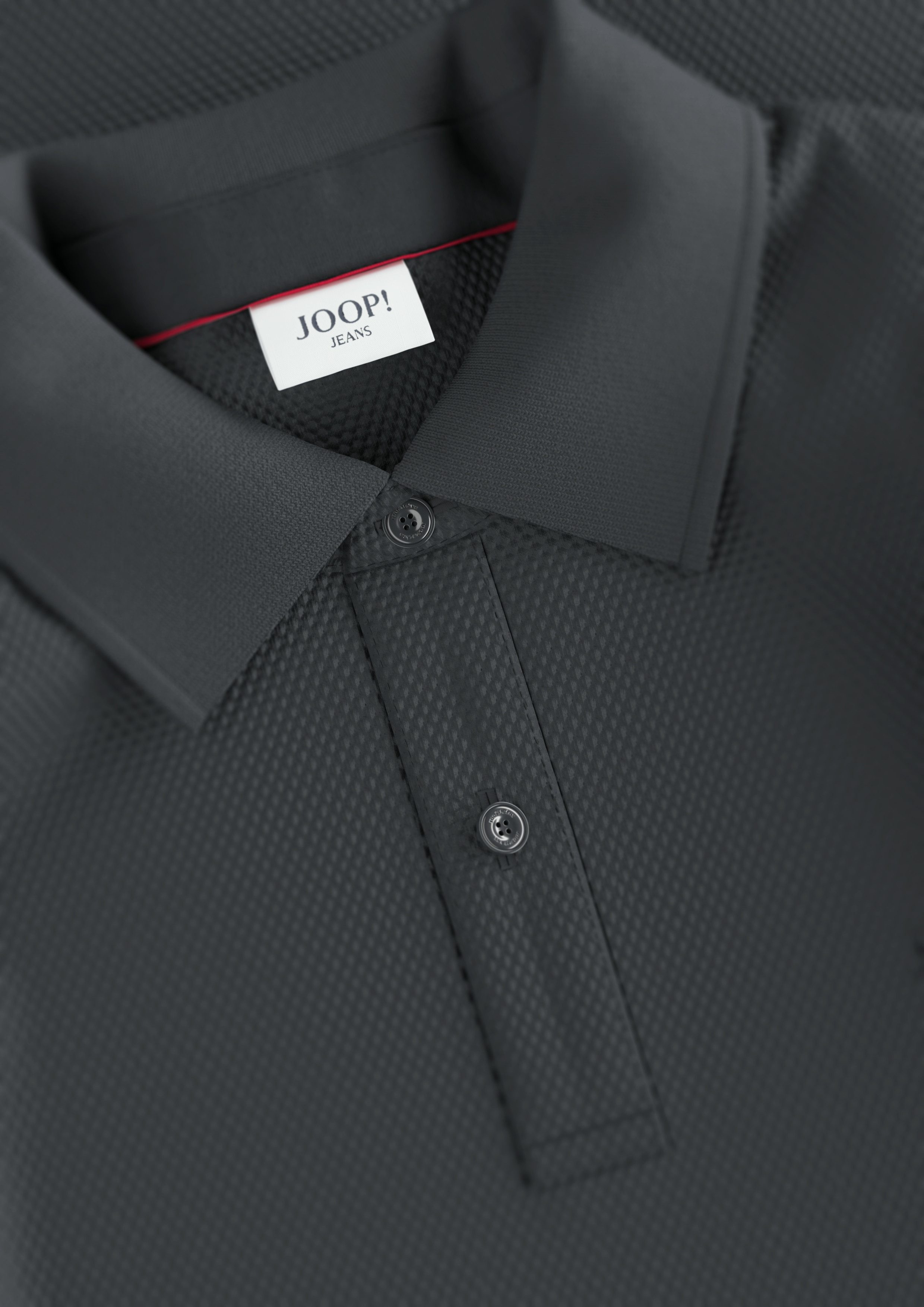 Joop Jeans Poloshirt Amare met gestreepte details aan de mouwen