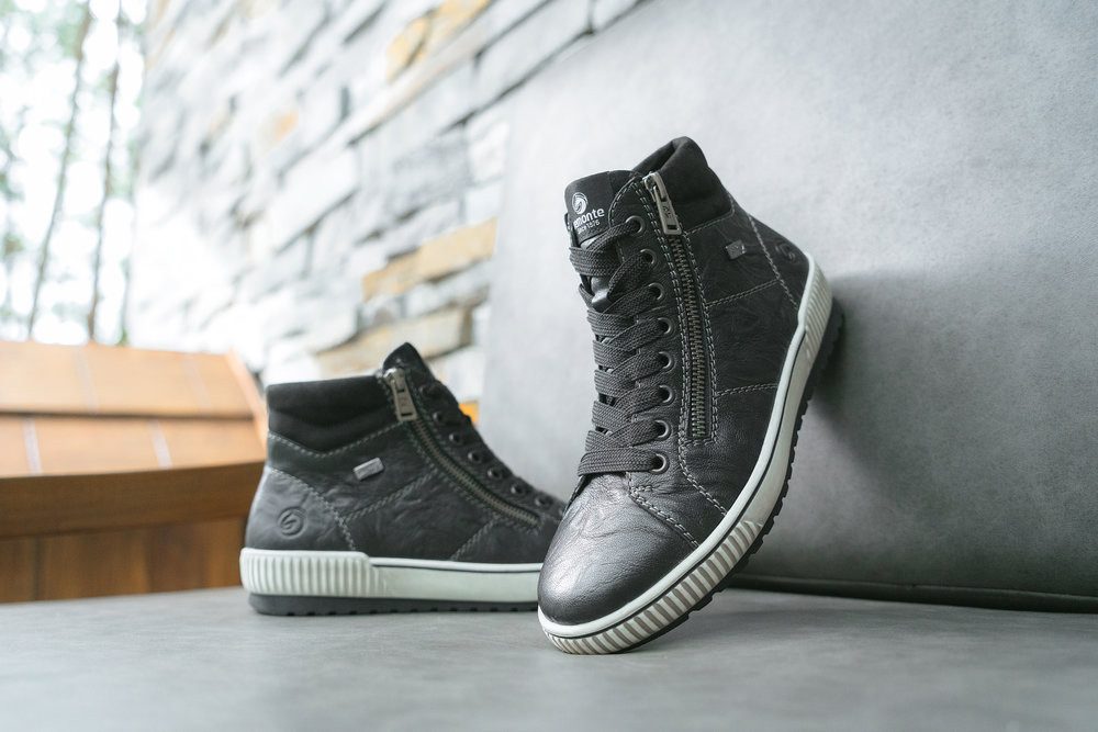 Remonte Veterschoenen platform, lace-up ankle boots, boots in crash look