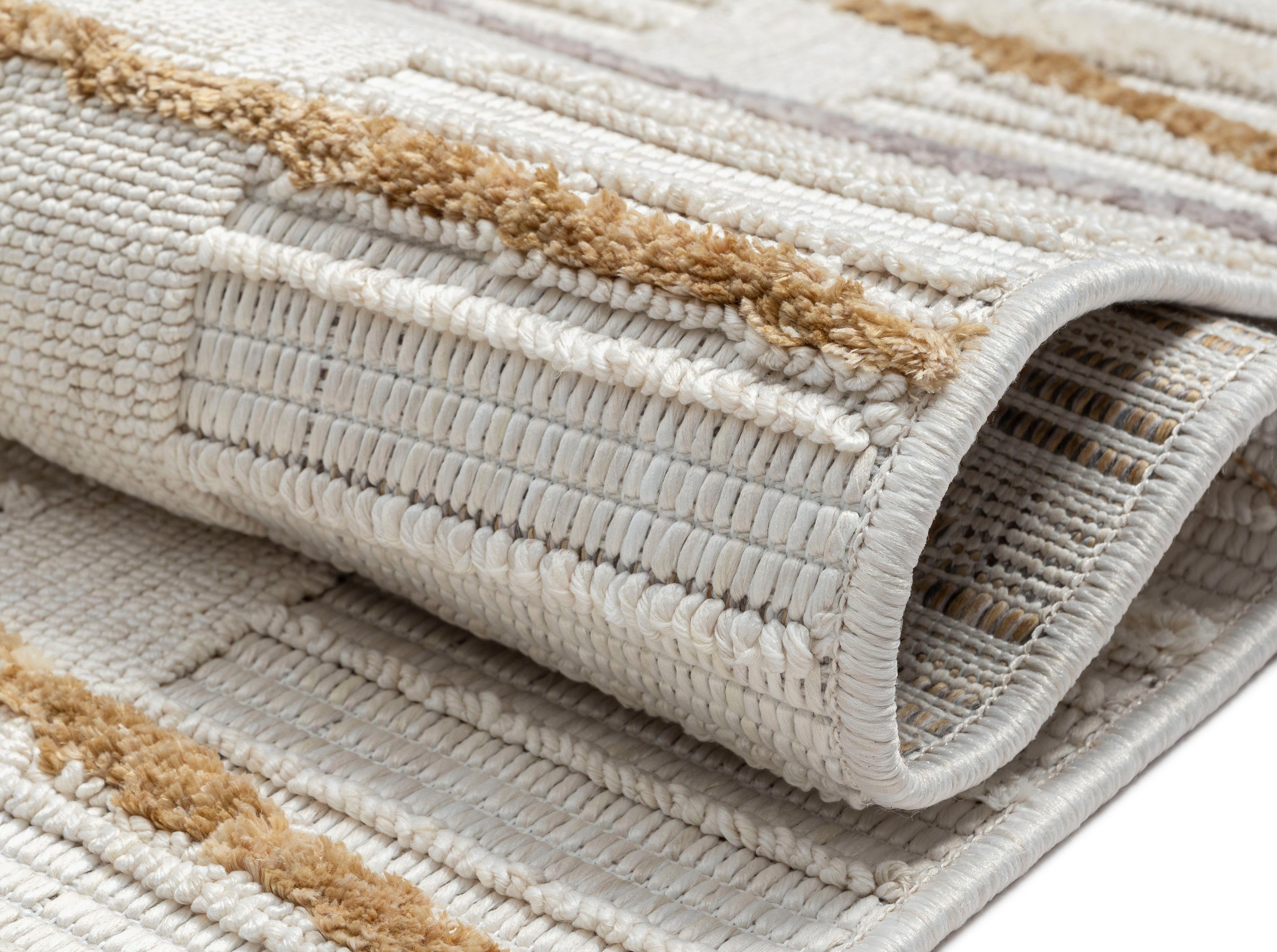 Myflair Möbel & Accessoires Vloerkleed Luana 1 voorraadopruiming Kortpolig, sisal-look, hoog-laag effect, met franjes, bijzonder zacht