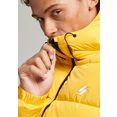superdry gewatteerde jas hooded sports puffer geel