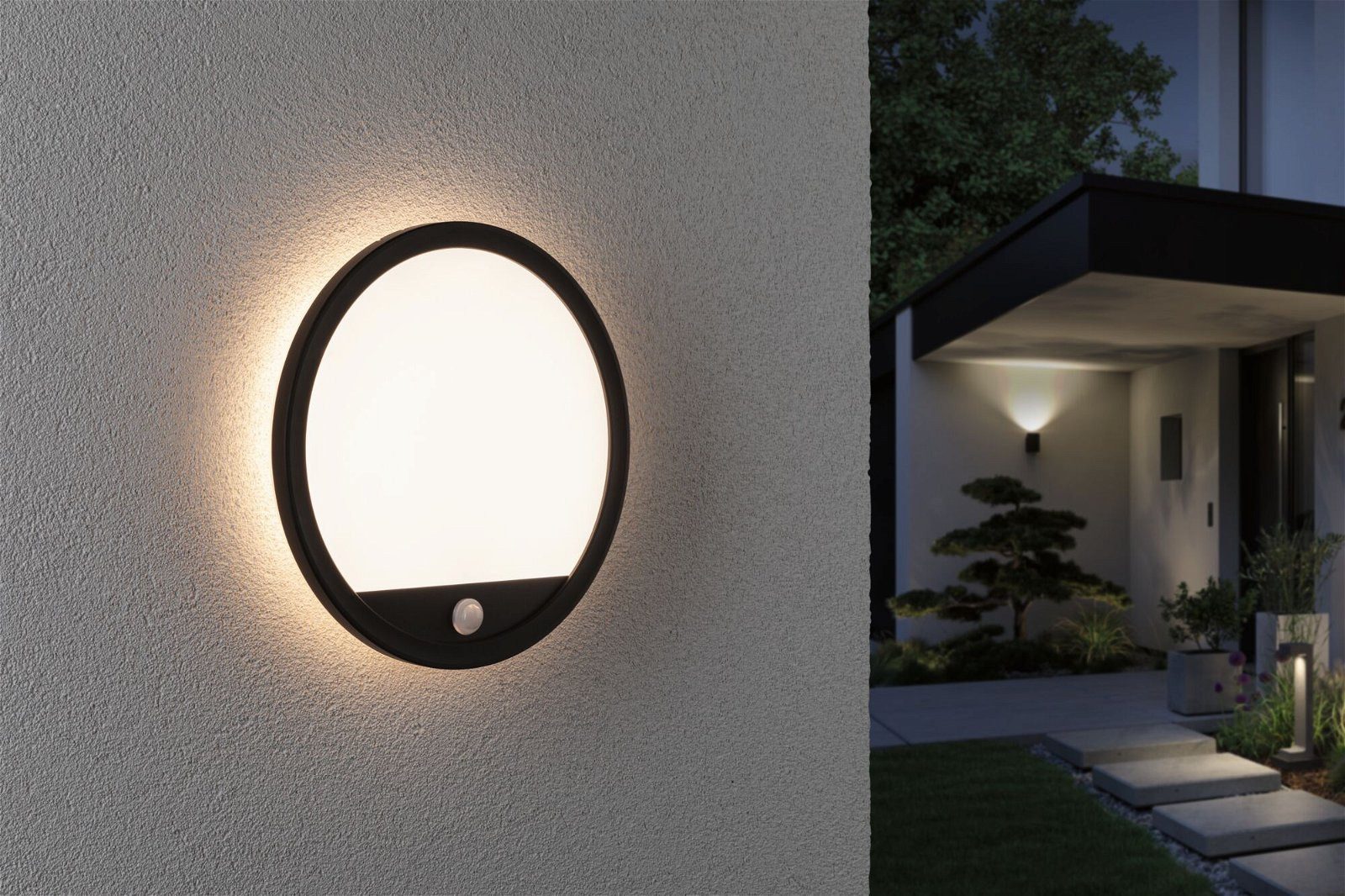 Paulmann Led-wandlamp voor buiten Buitenpaneel Lamina rond 280mm 3000K 14,5W 1200lm 230V kunststof (1 stuk)
