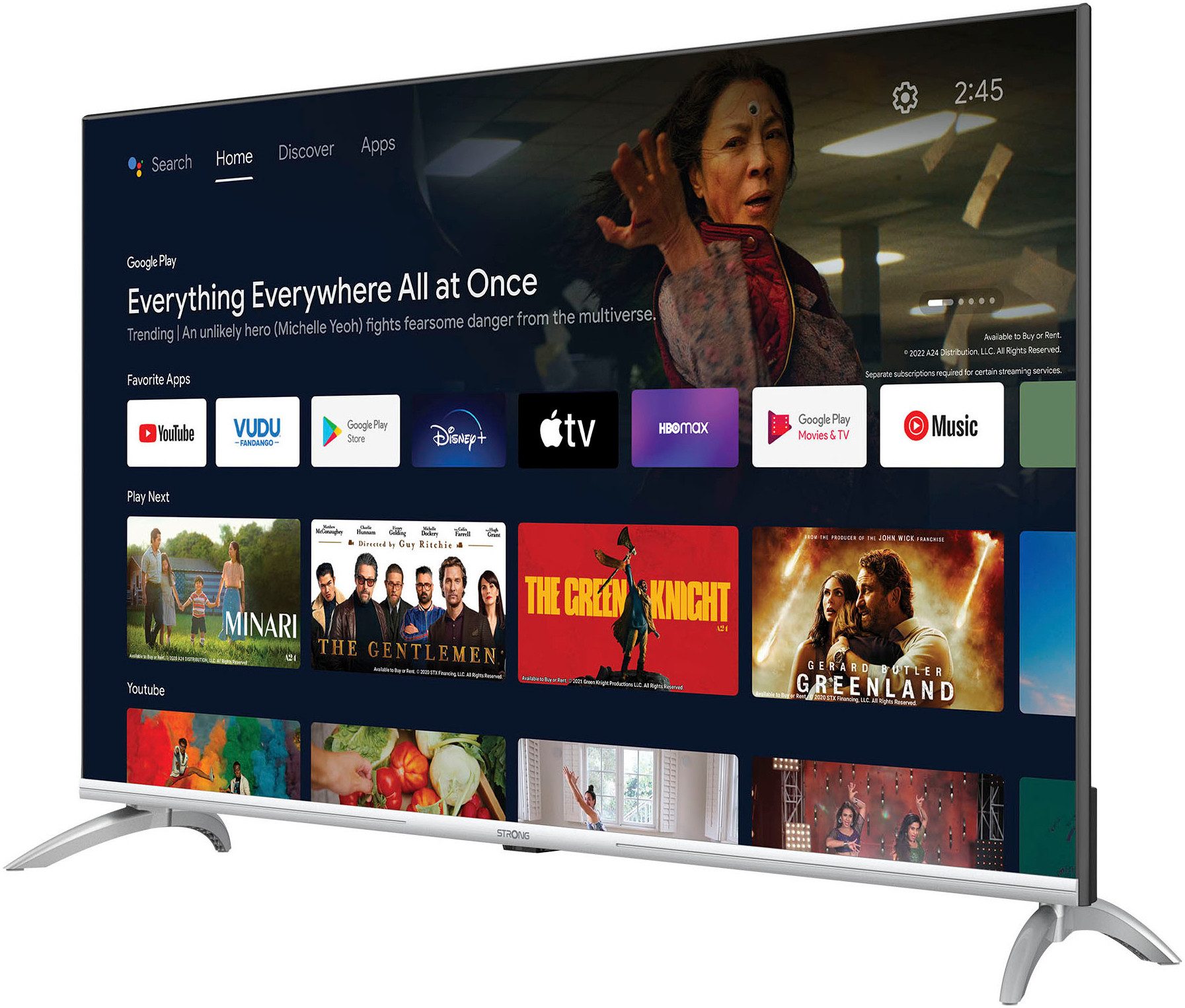 Strong Led-TV, 108 cm / 43", 4K Ultra HD, Android TV - Smart TV