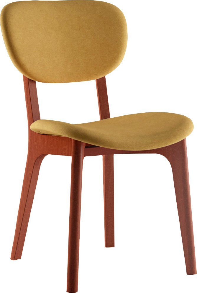 INOSIGN Stoel COZY Made in Italy Frame in beuken, kersen- of notenhout, massief hout, designstoel (set, 2 stuks)