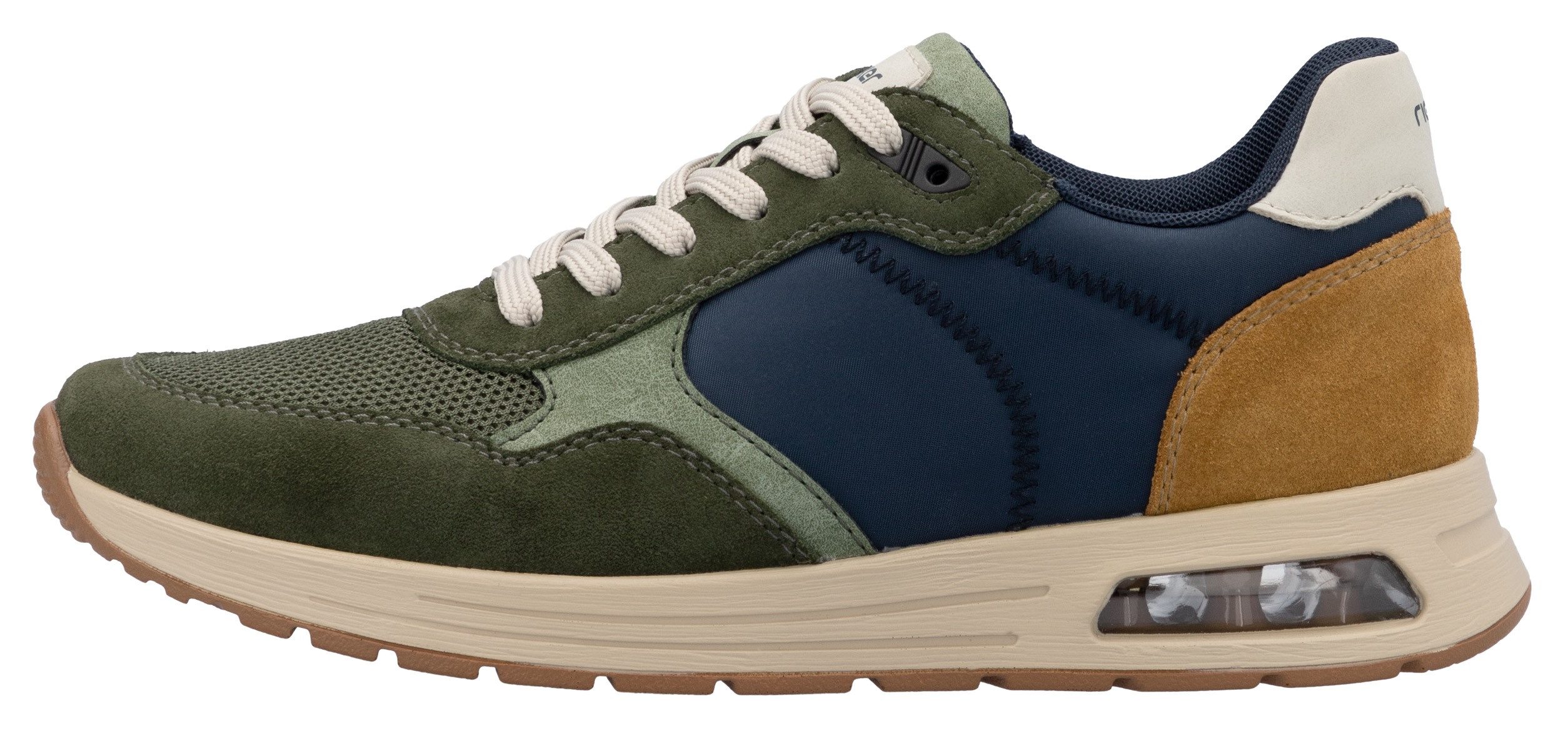 Rieker Sneakers veterschoen, lage schoen, vrijetijdsschoen met gepolsterde schachtversteviging