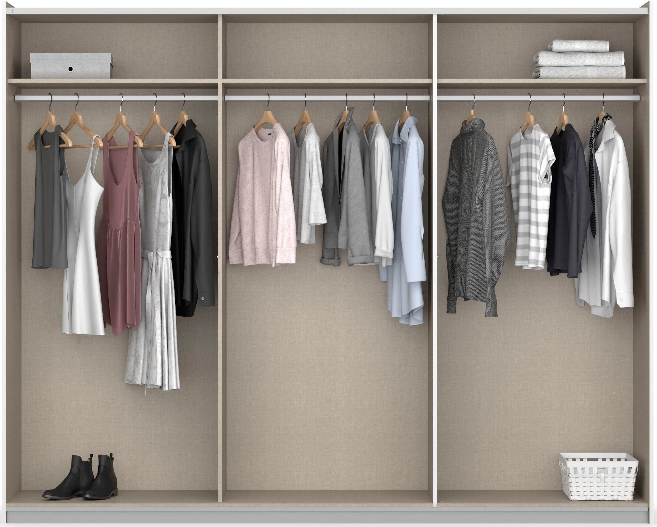 rauch Zweefdeurkast AURELIO kledingkast garderobe TOPSELLER OTTO´s CHOICE 3 verschillende uitrustingsvarianten handgrepen van metaal made in germany