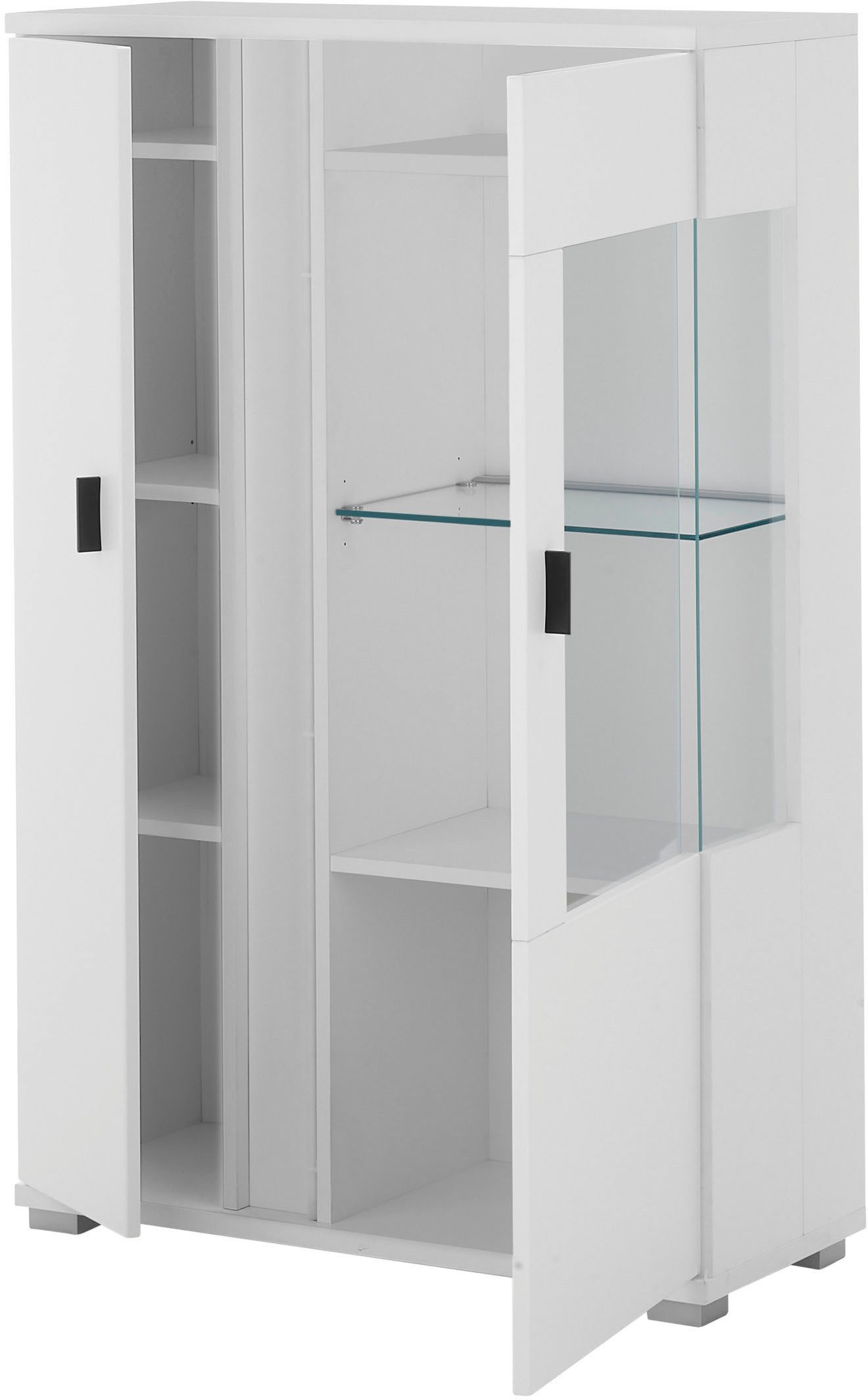 INOSIGN Vitrinekast LONG ISLAND, opberghangkast in moderne trendkleur, inclusief verticale verlichting, breedte 80 cm (1 stuk)