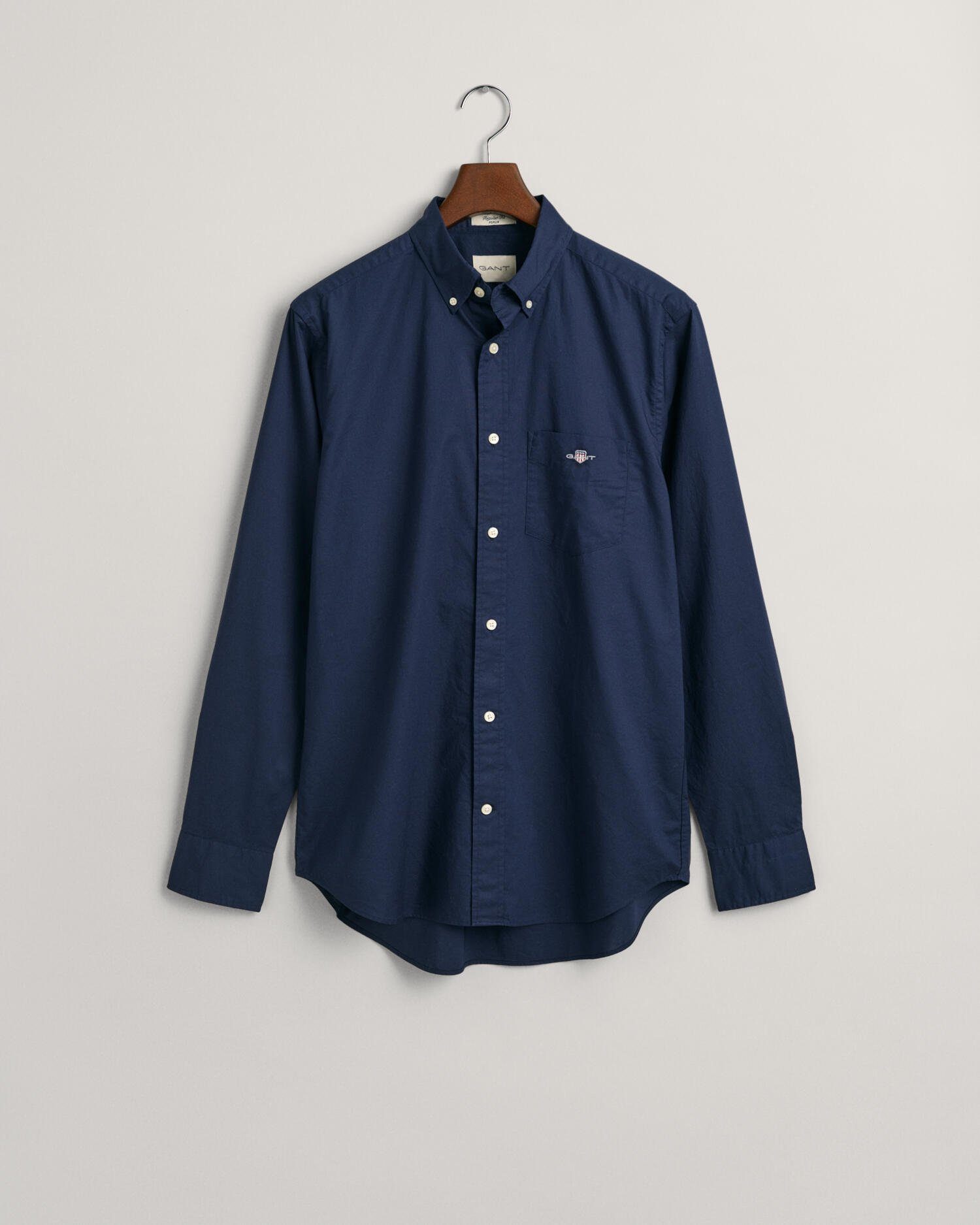 Gant Overhemd met lange mouwen Regular fit poplin overhemd licht slijtvast easy care