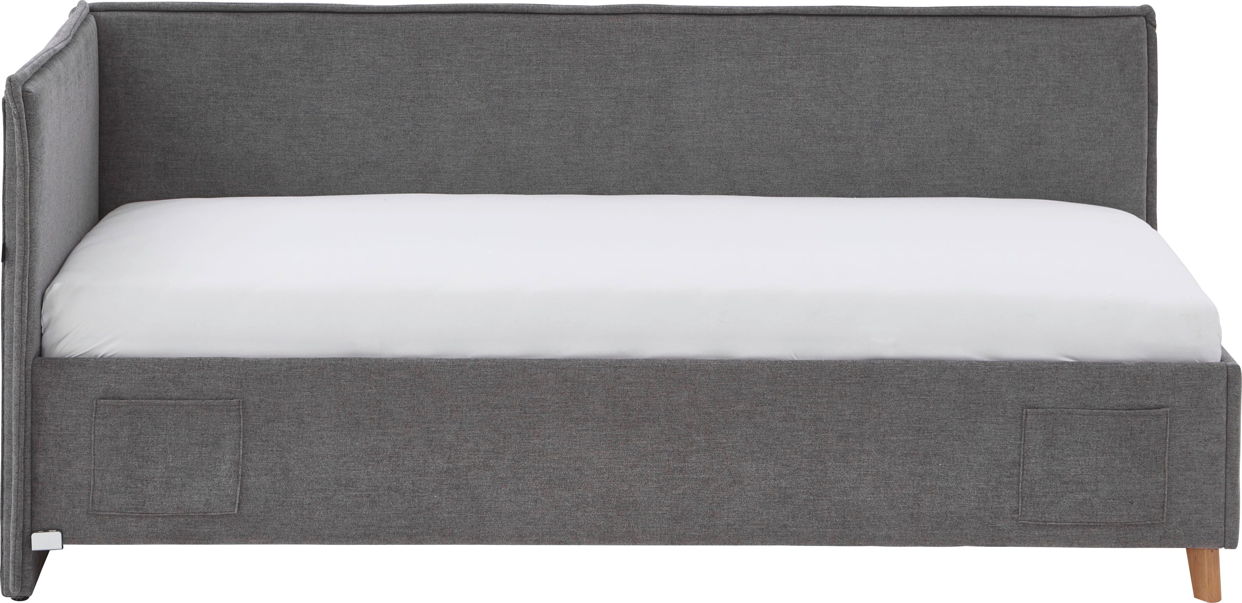 meise.möbel Kinderledikant FUN II Bekleed bed naar keuze met bedkist, tienerbed inclusief USB-aansluiting
