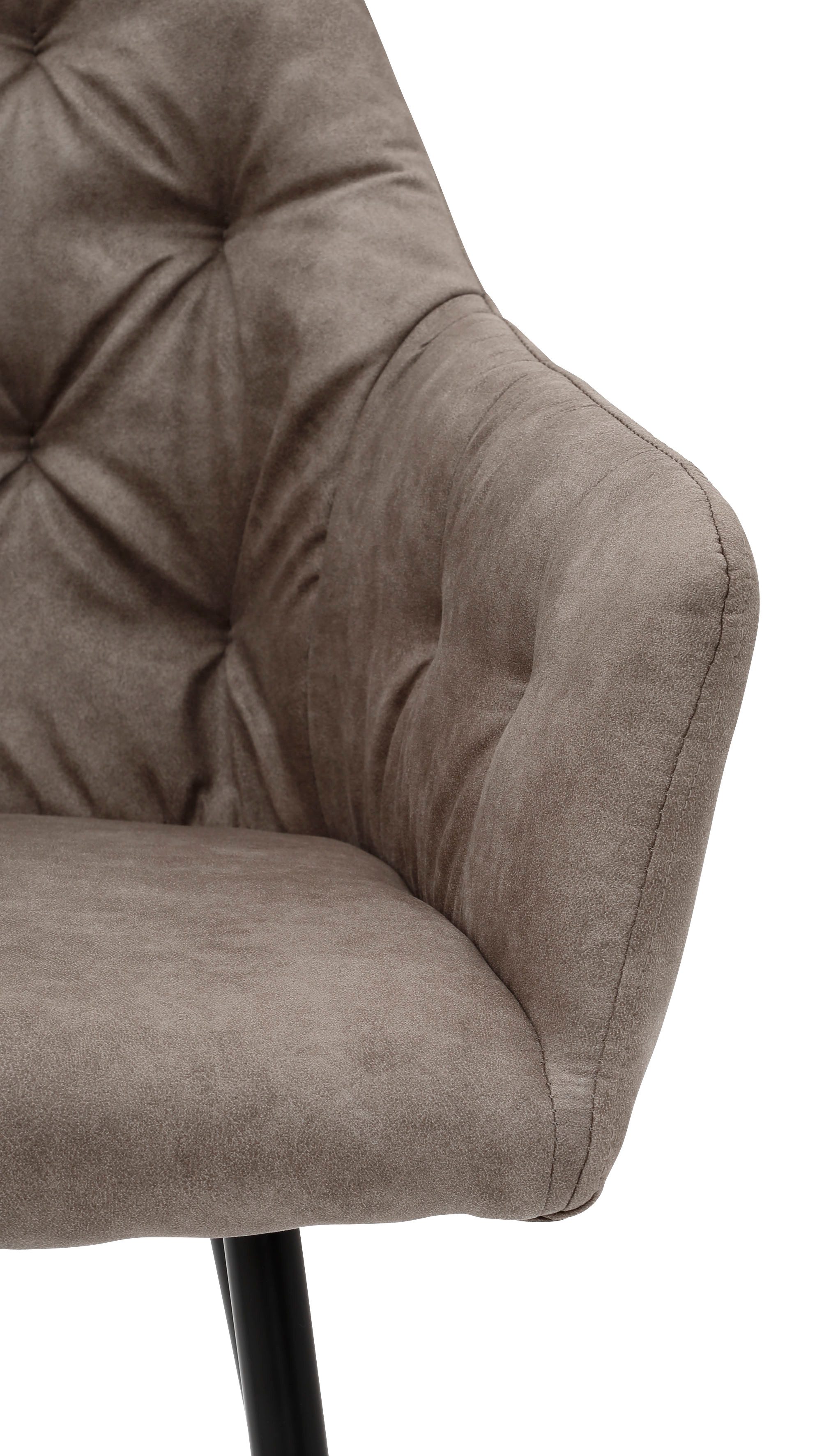 HELA Eetkamerstoel Kira schaalstoel Boho, bestseller Stoel met armleuningen fluweel of microvezel bekleding (set, 2 stuks)