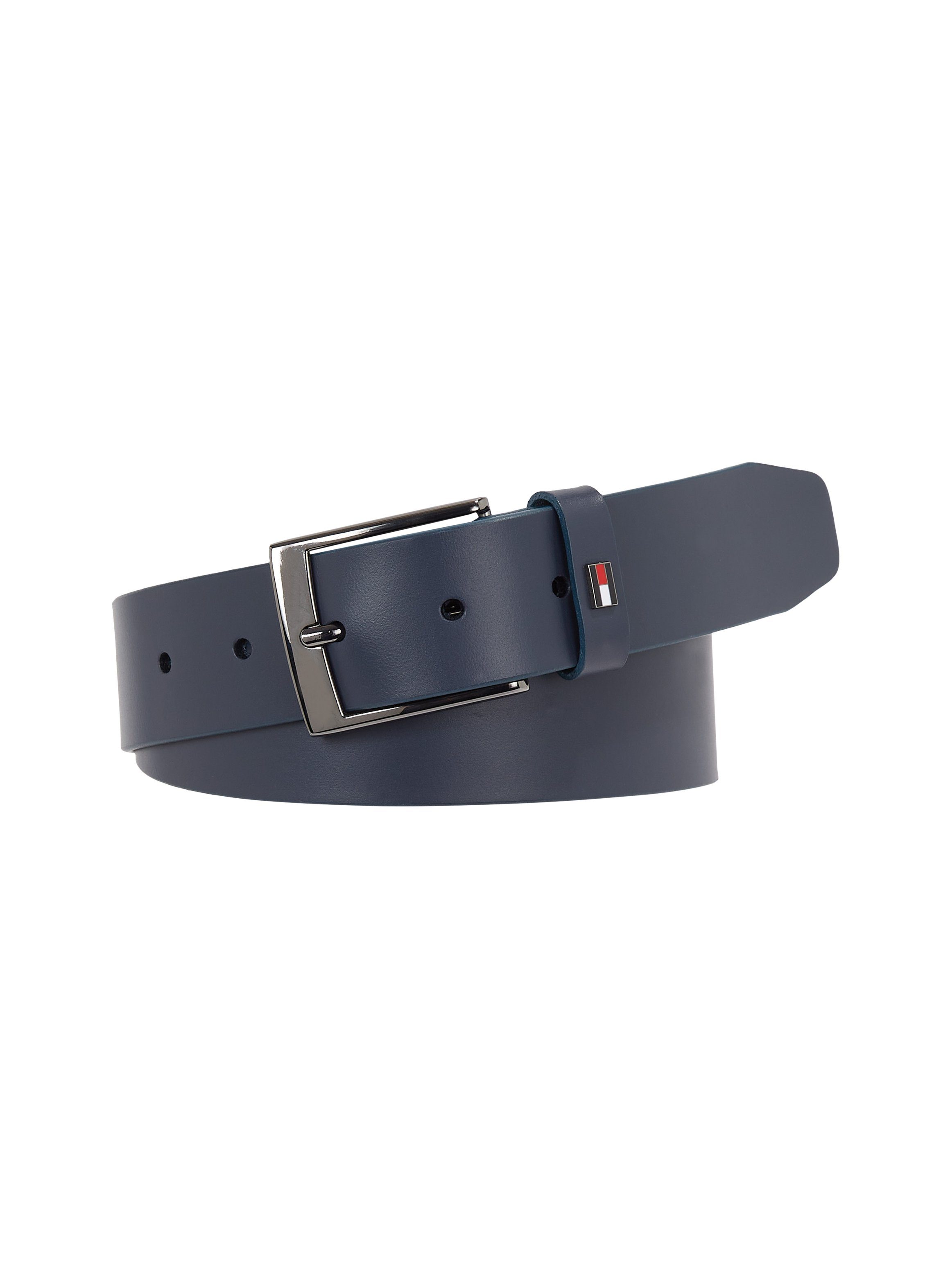 Tommy Hilfiger Leren riem ADAN LEATHER 3.5 met metalen label aan de sluiting