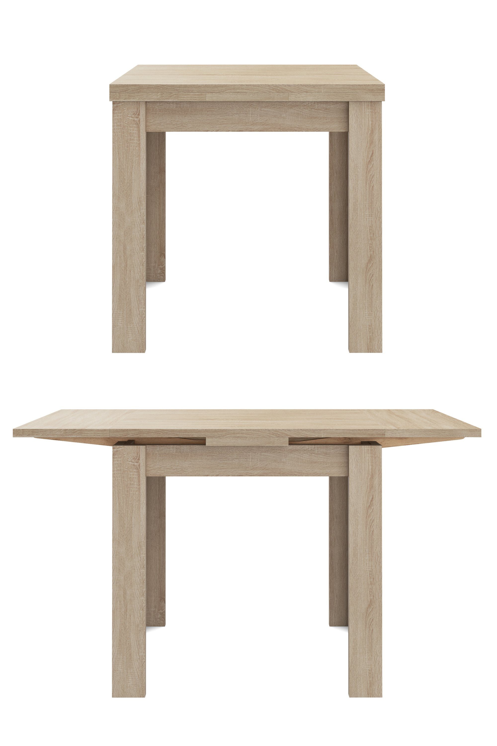 Mäusbacher Eettafel Monti 80x60 cm, uittrekbaar tot 136 cm