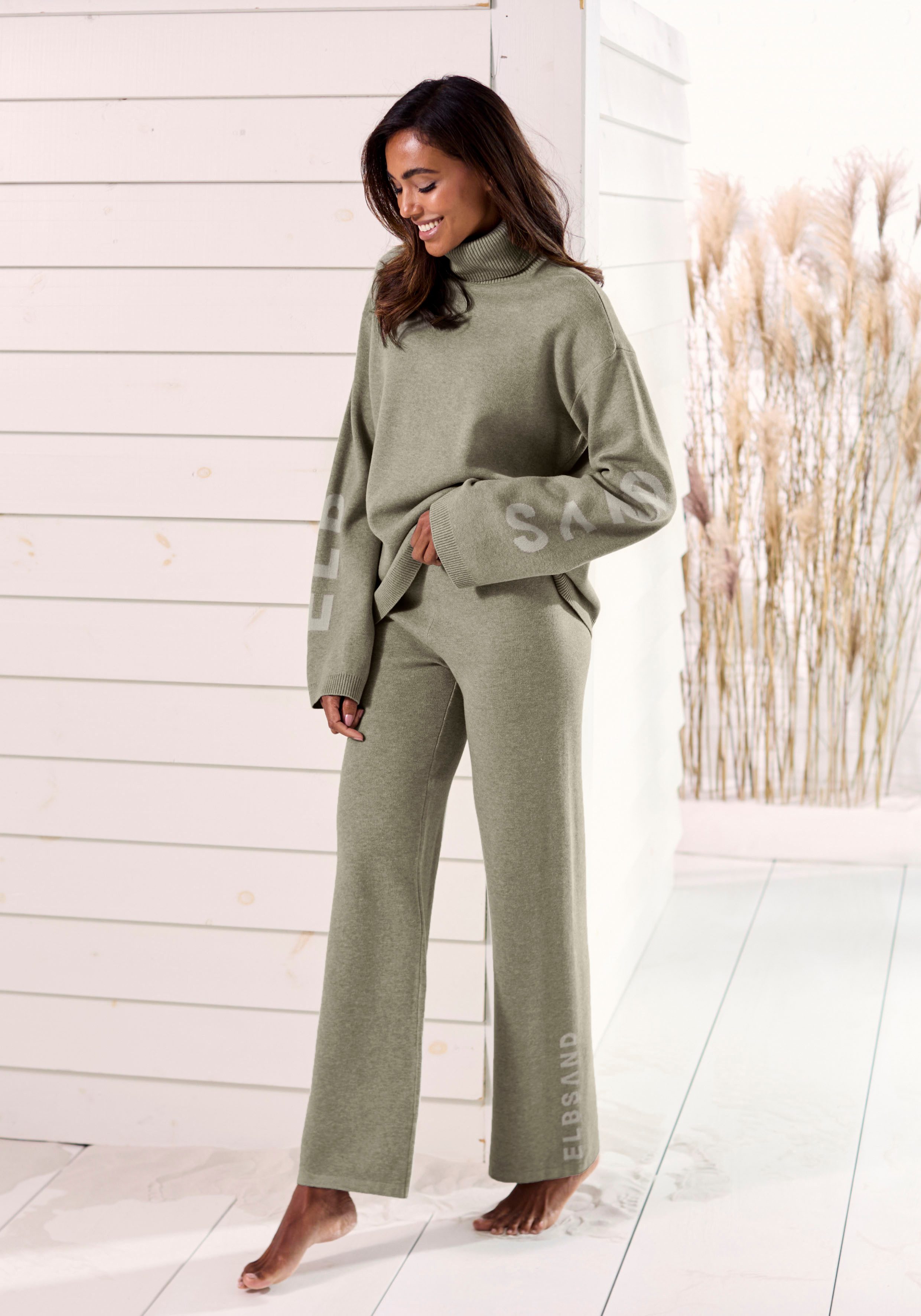 Elbsand Sweater Coltrui van zachte brei, loungewear
