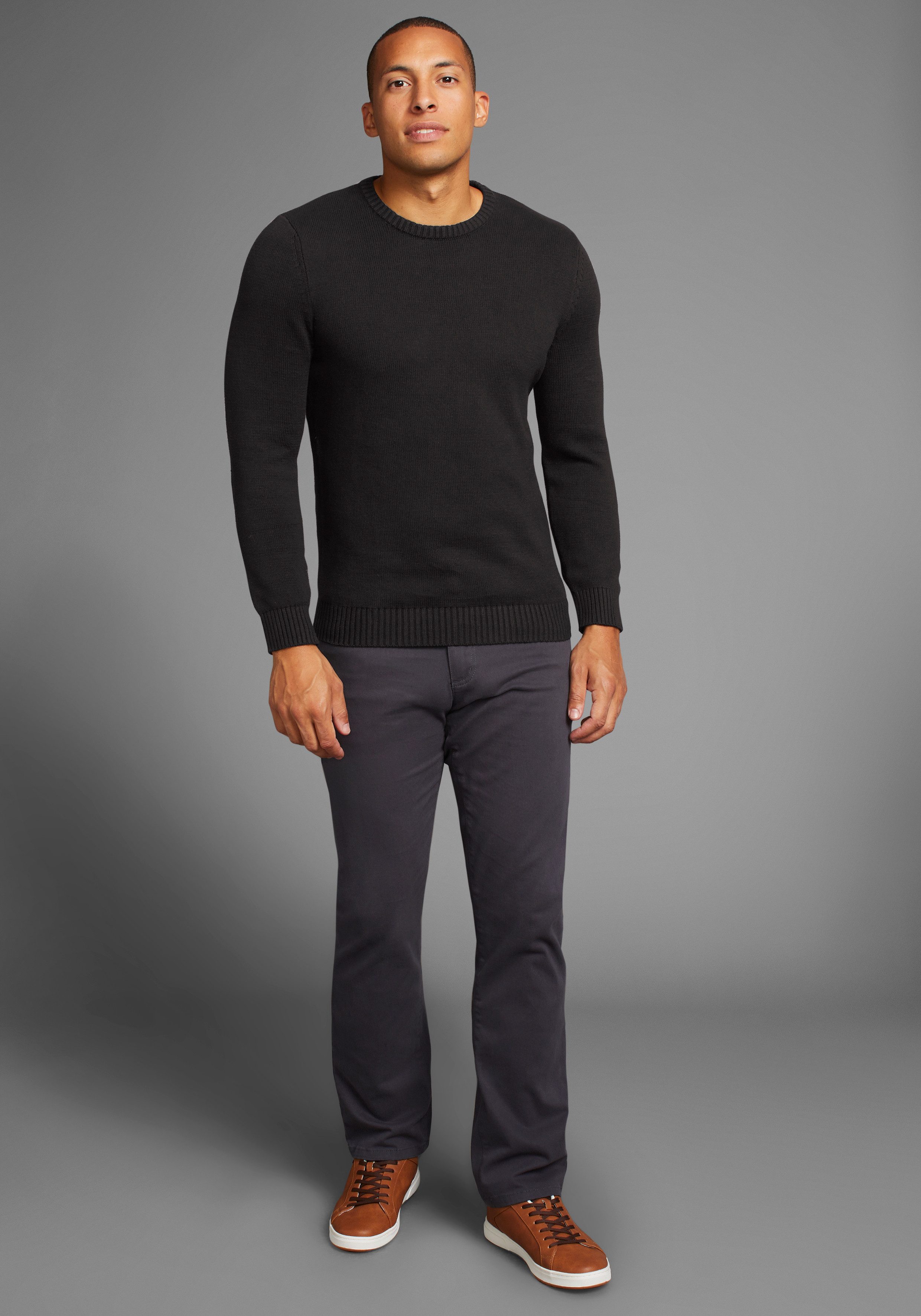 Man's World Trui met ronde hals CIRCULAR COLLECTION-GOTS gecertificeerd