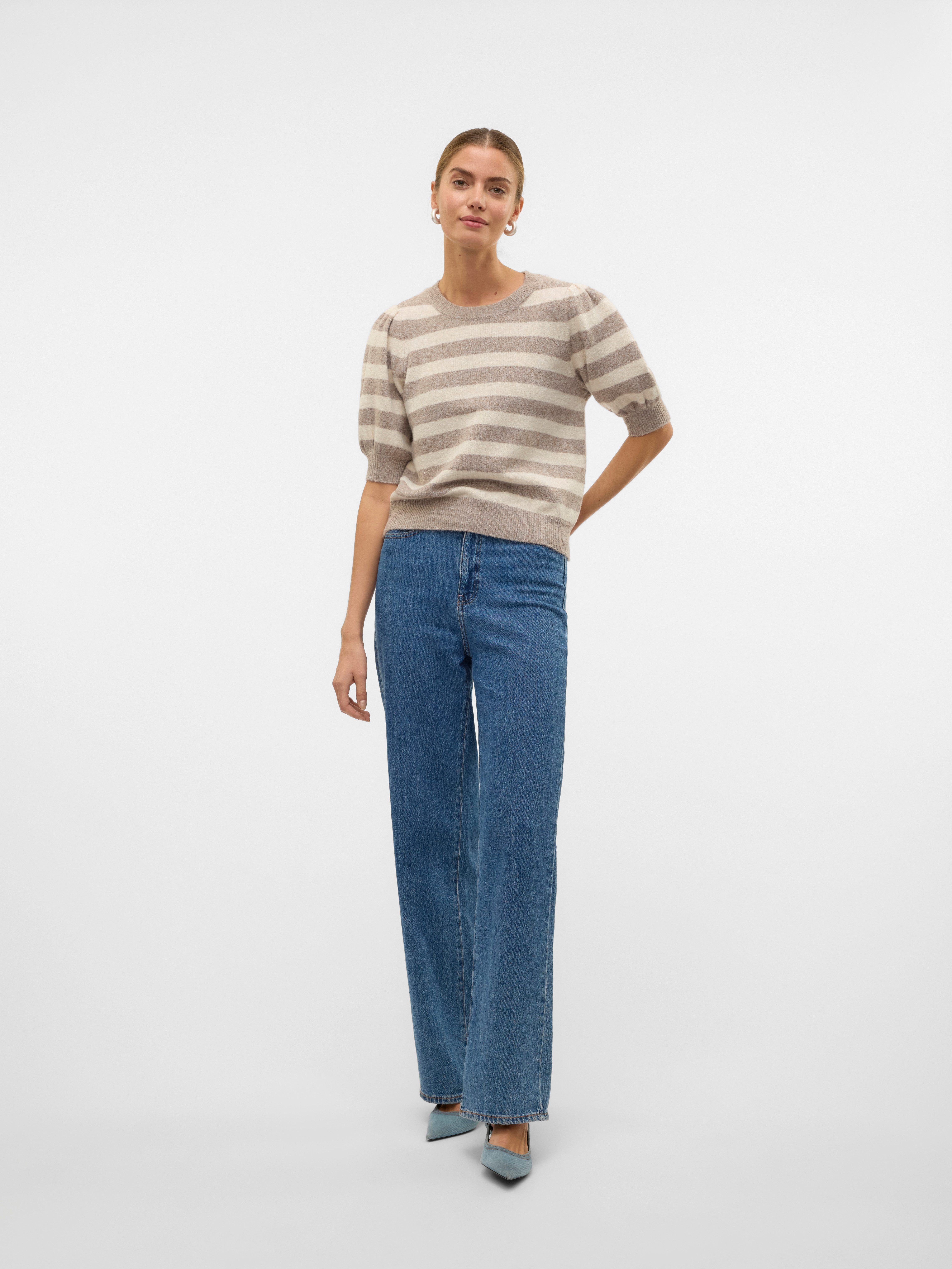 Vero Moda Trui met korte mouwen VMDOFFY 2/4 O-NECK PULLOVER GA NOOS