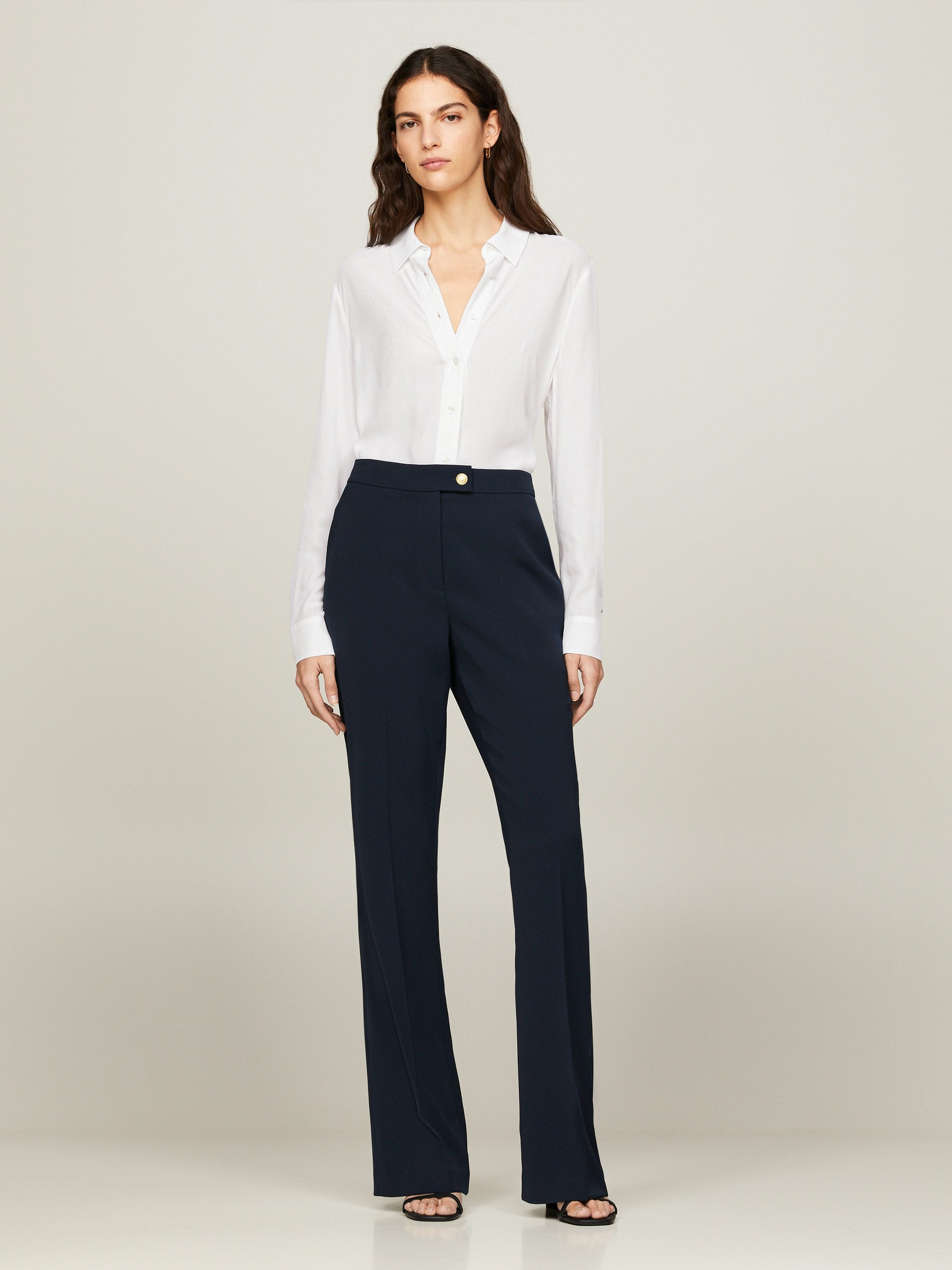 Tommy Hilfiger Overhemdblouse FLUID VIS CREPE REGULAR SHIRT LS