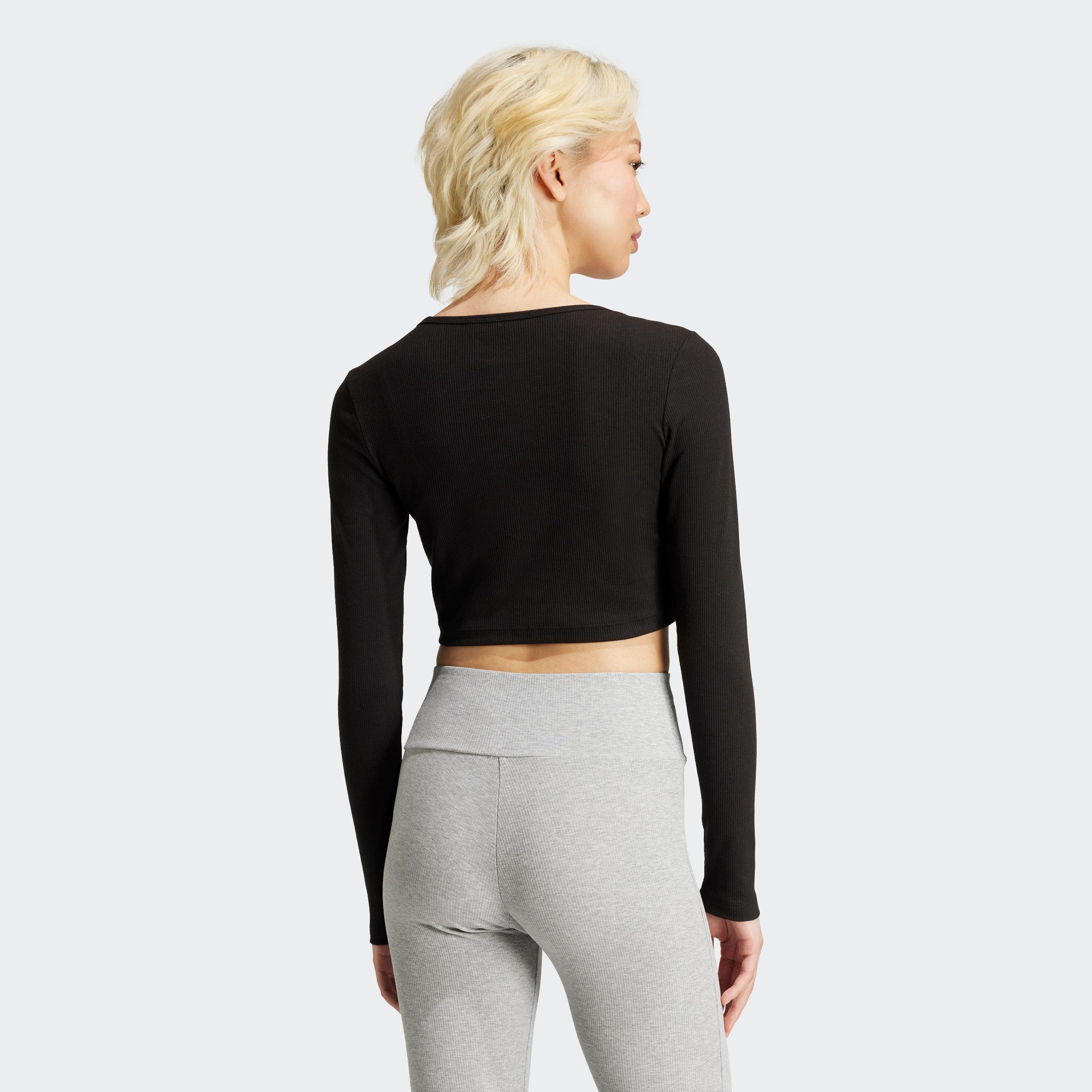 adidas Originals Shirt met lange mouwen ESS CROP LS