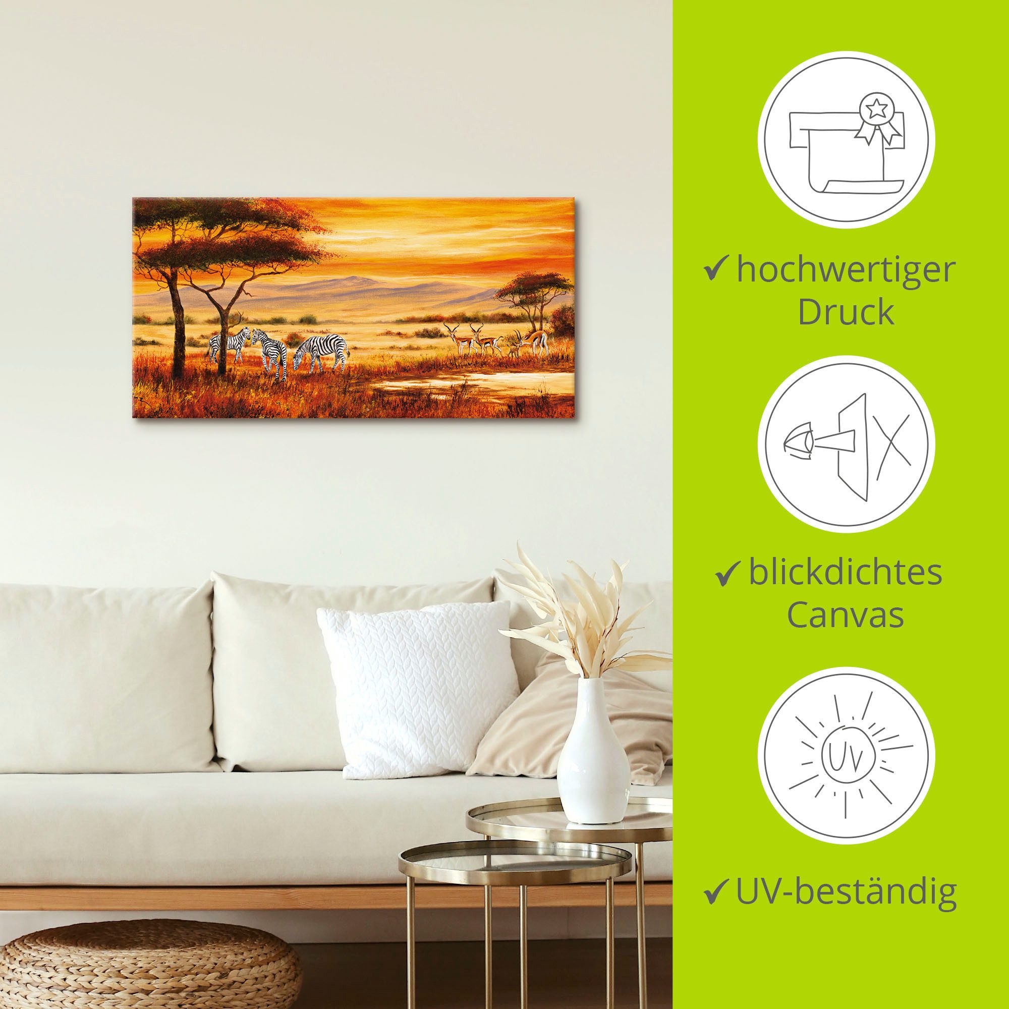 Artland Artprint Afrikaans landschap I als artprint op linnen, poster, muursticker in verschillende maten