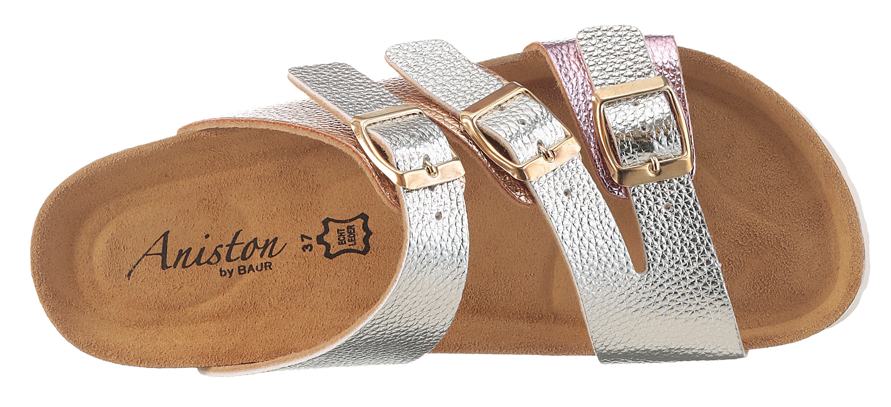 Aniston SHOES Slippers , zomerschoen, strandschoen, vakantieschoen, metallic - nieuwe collectie