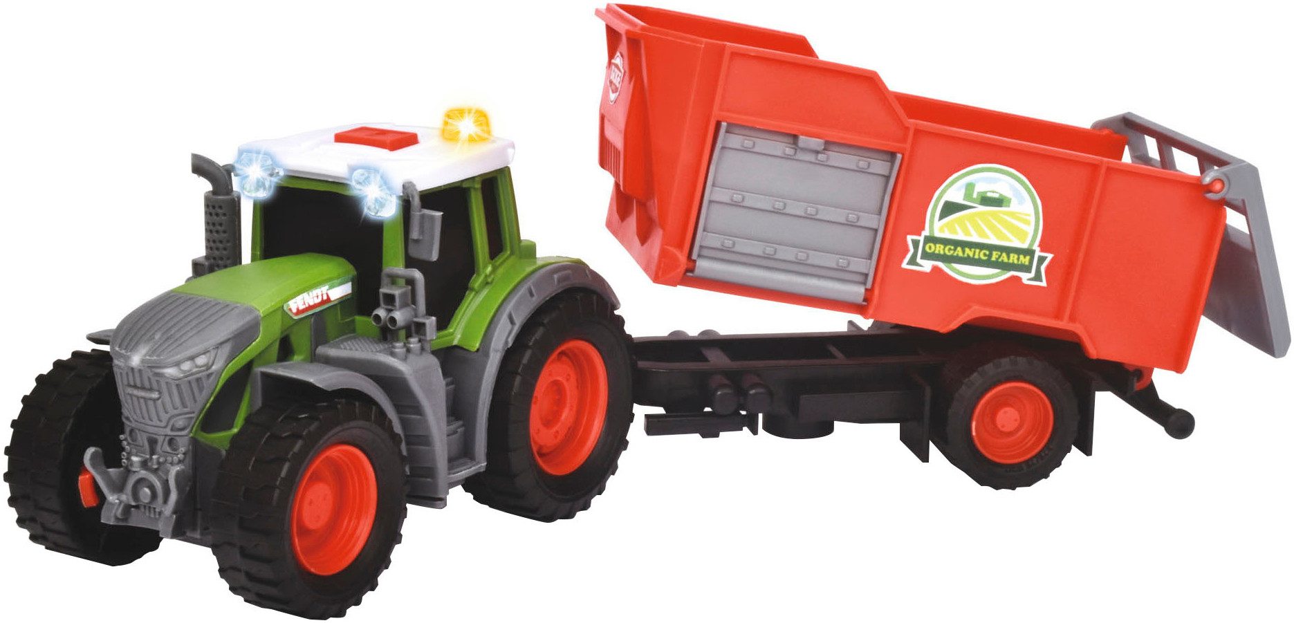 Dickie Toys Speelgoed-tractor Fendt farm trailer met licht en geluid