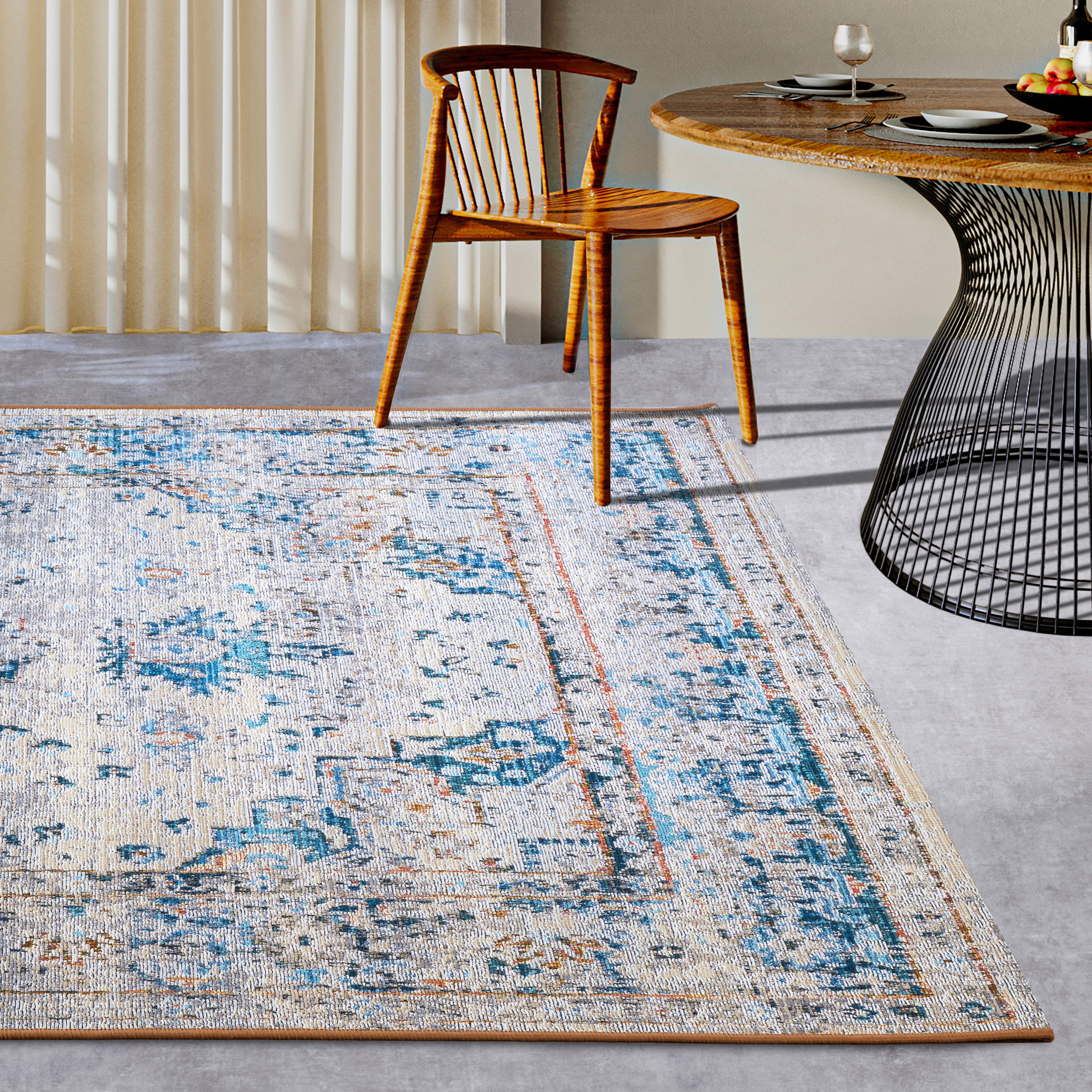 Villeroy & Boch Outdoorkleed Rene Buiten, vlakweefsel, weerbestendig, balkon, tuin, klassiek, terras buitenkleden maat 200 cm x 285 cm x 3 mm beige