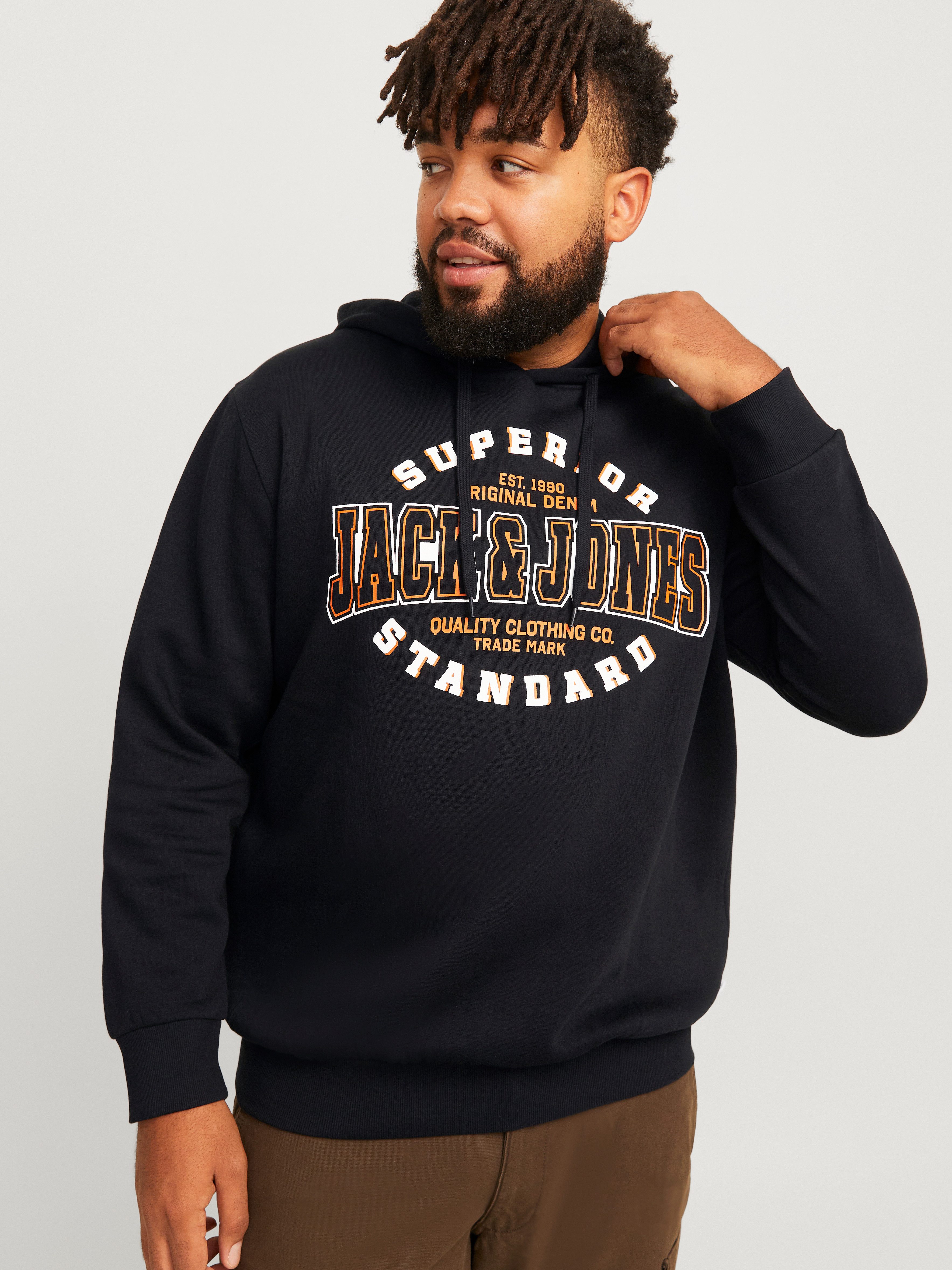 Jack & Jones PlusSize Hoodie JJELOGO SWEAT HOOD 2 COL 24/25 NOOS PLS