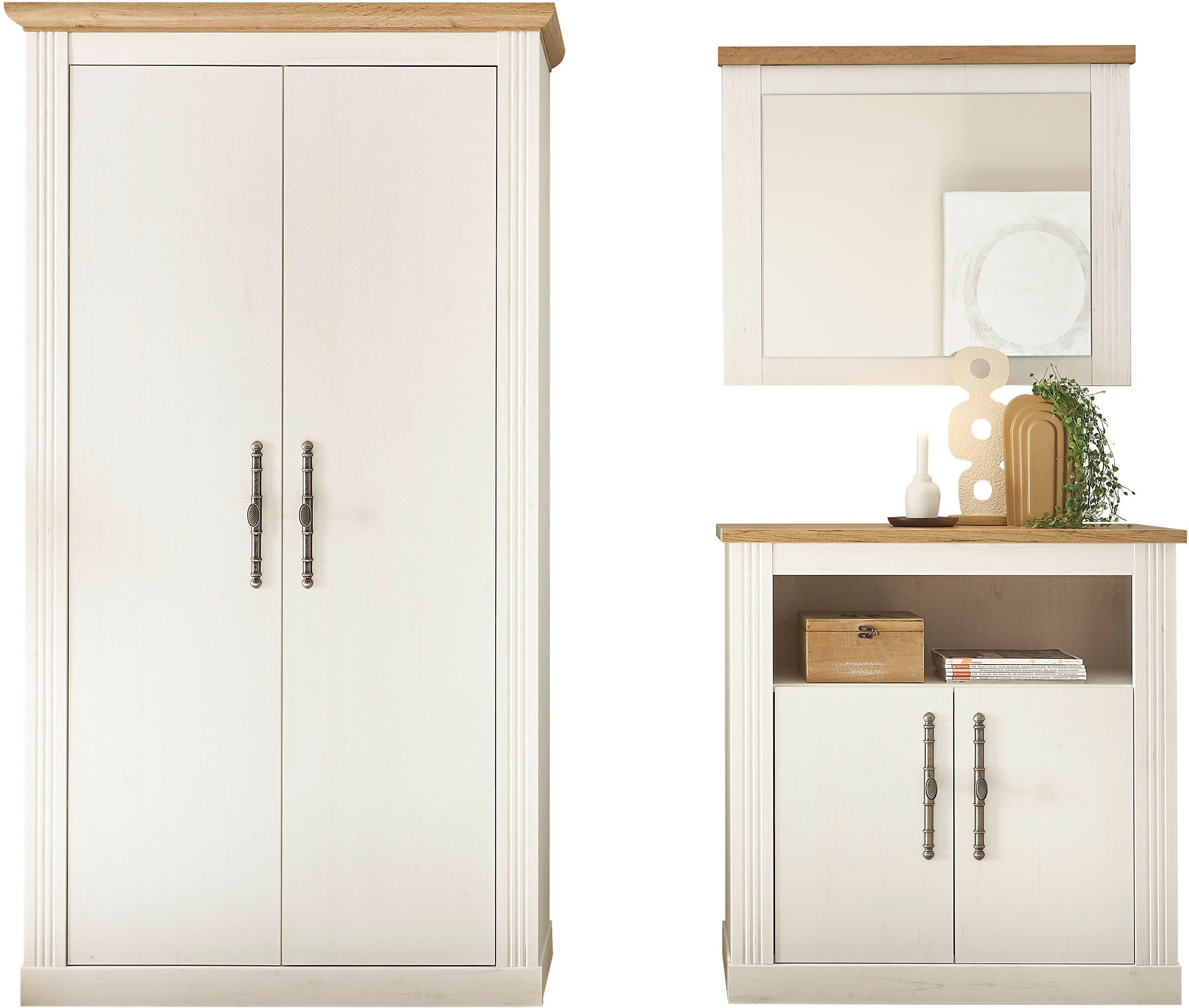 Home affaire Halmeubelset Westminster TOPSELLER! (3-delig) wandkapstokken wit