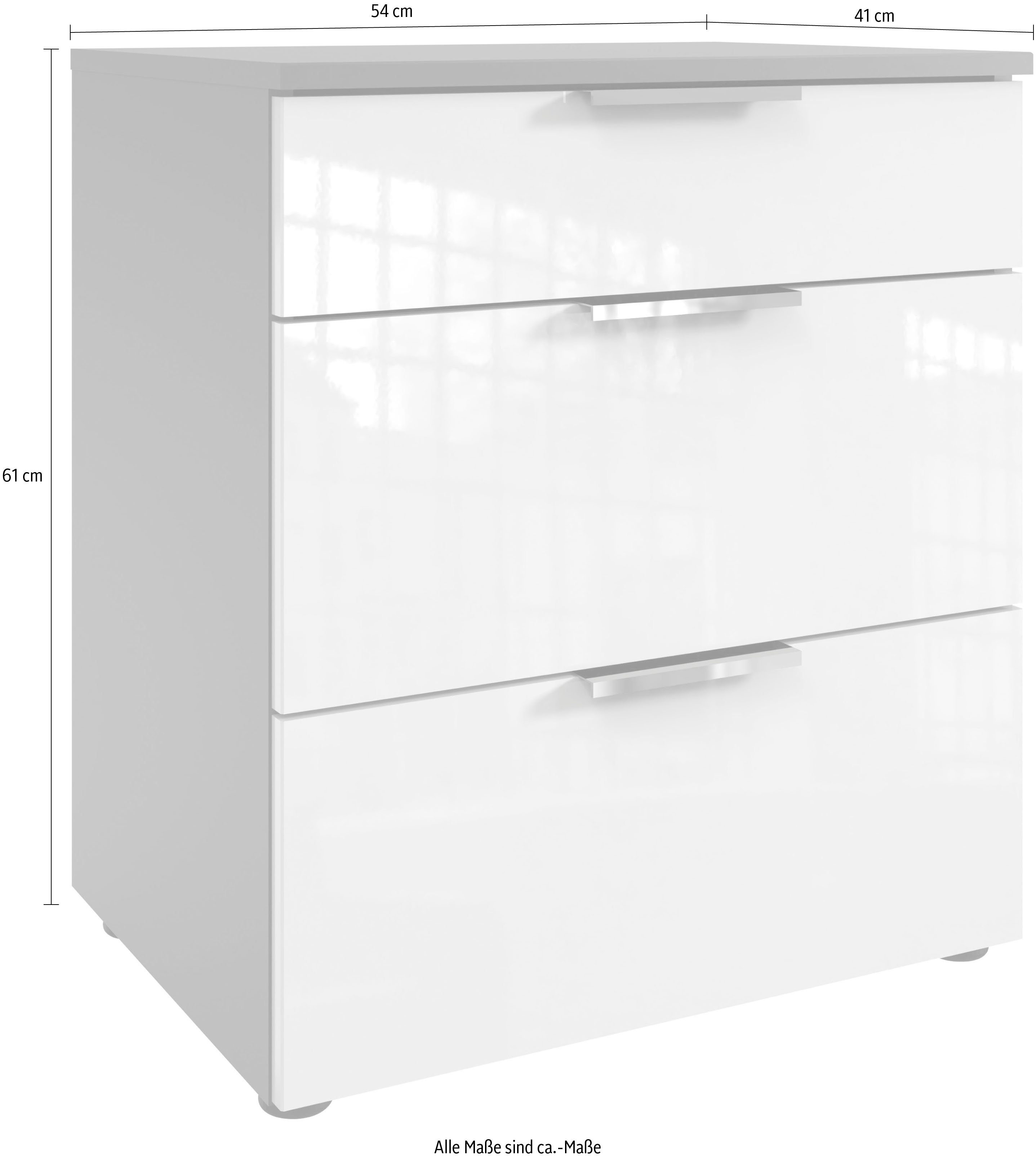Wimex Nachtkastje Level36 D by fresh to go met soft-close functie en lakfronten, 3 lades