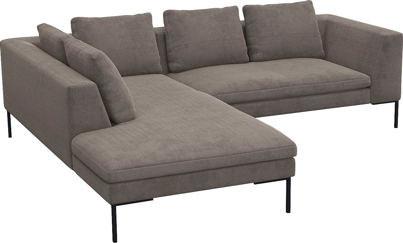 FLEXLUX Hoekbank Loano, super comfortabel zitcomfort door koudschuim in de zitting, L-vorm