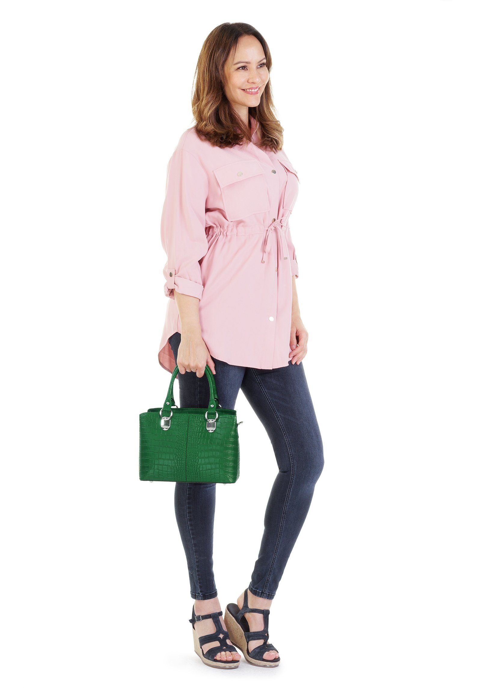 Cluty Schoudertas echt leer, made in italy