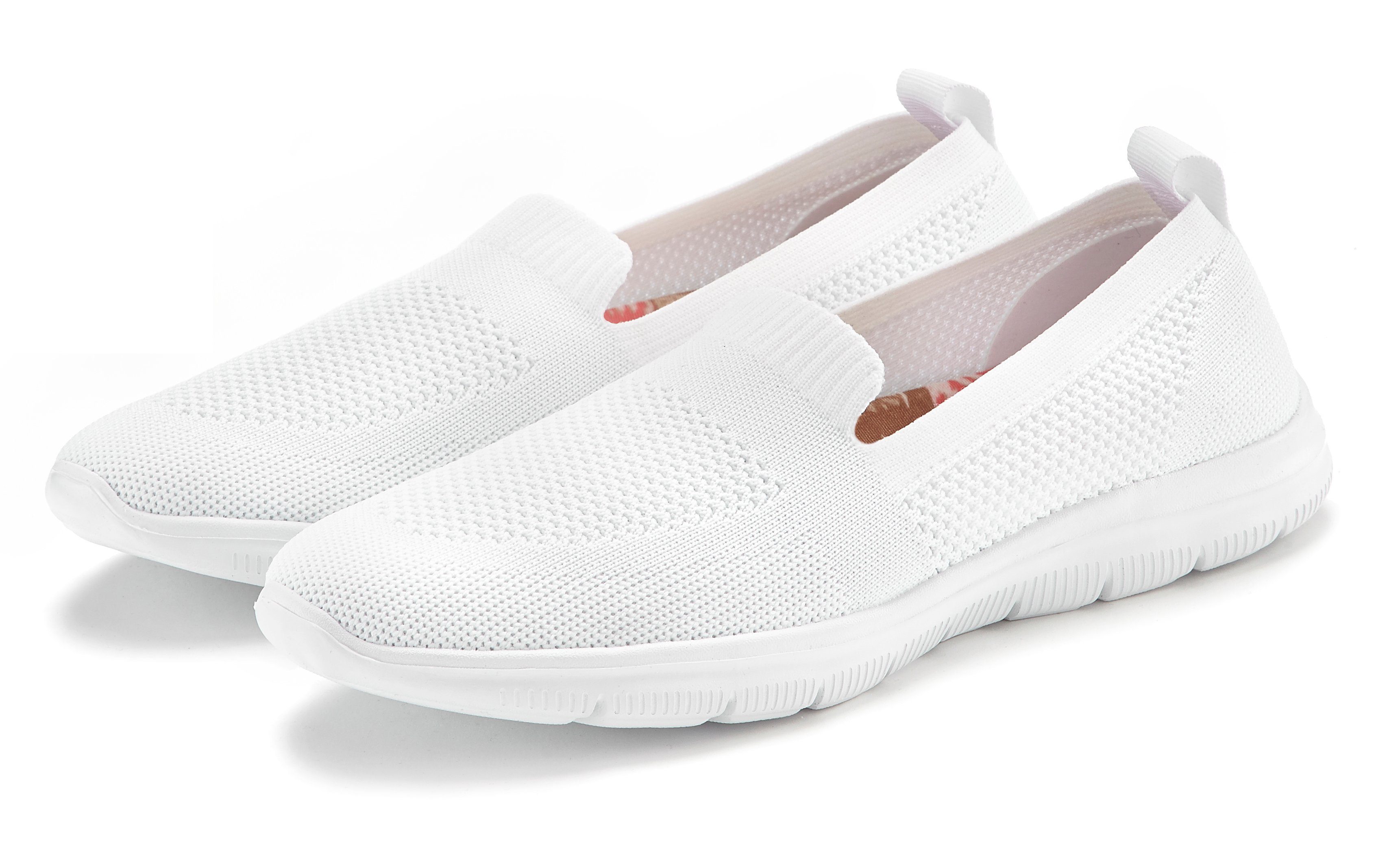 Lascana Instappers Slip-on sneakers verwijderbare binnenzool, halfschoen, ultralichte sneaker, vegan