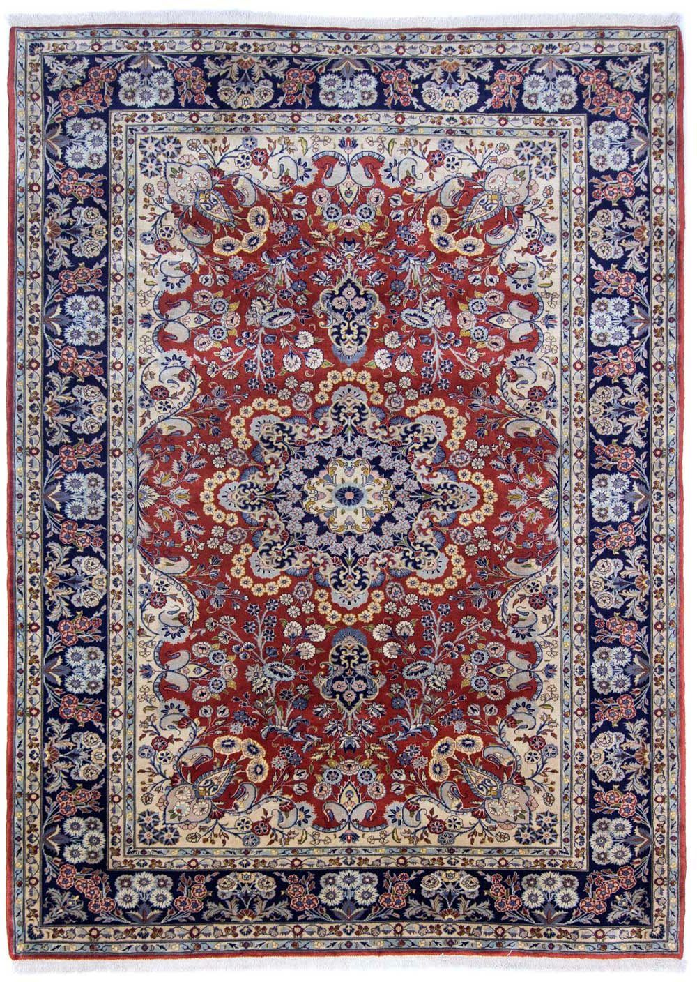 morgenland Wollen kleed Keshan medaillon ruggine 288 x 208 cm Uniek exemplaar met certificaat