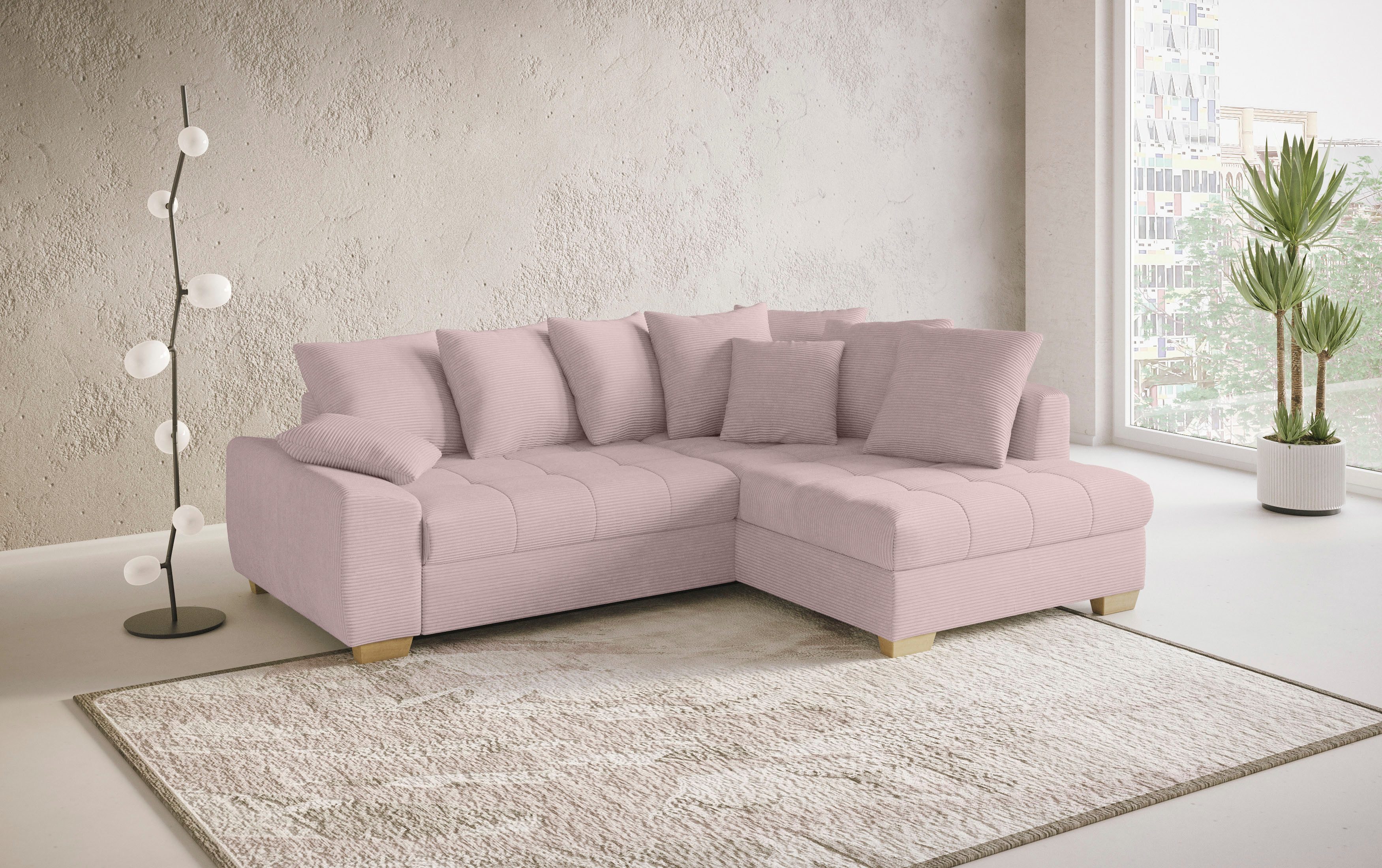 Mr. Couch Hoekbank Nikita II, L-vorm Optioneel met koudschuim, EasyBett, bedlade
