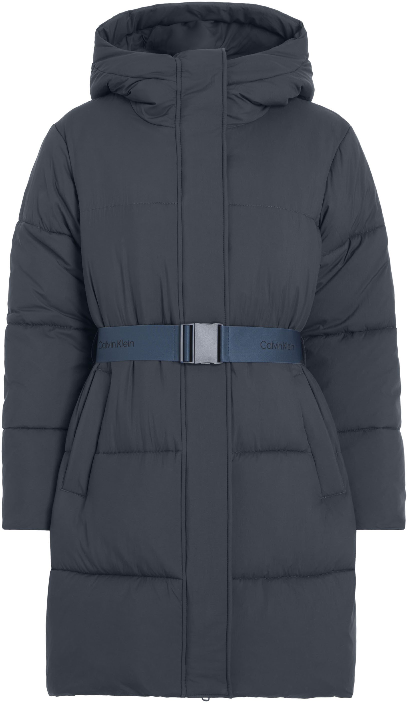 Calvin Klein Gewatteerde jas LOGO BELT LONG PUFFER