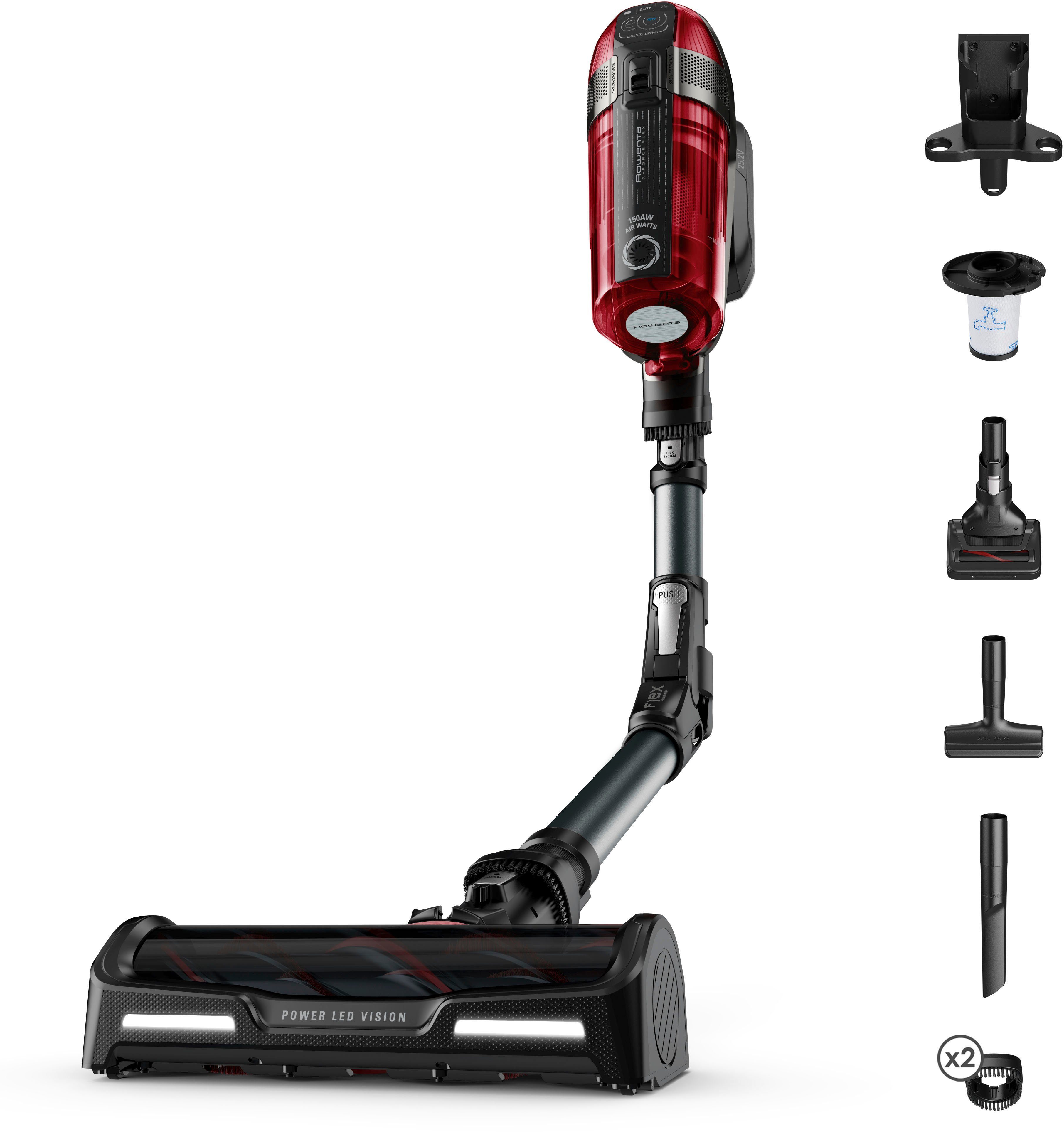 Rowenta Accu-kruimeldief en -stofzuiger RH98A8 X-Force Flex 12.60 Animal, draadloos krachtig, dierenhaaraccessoires, hoge inhoud, flex-gewricht