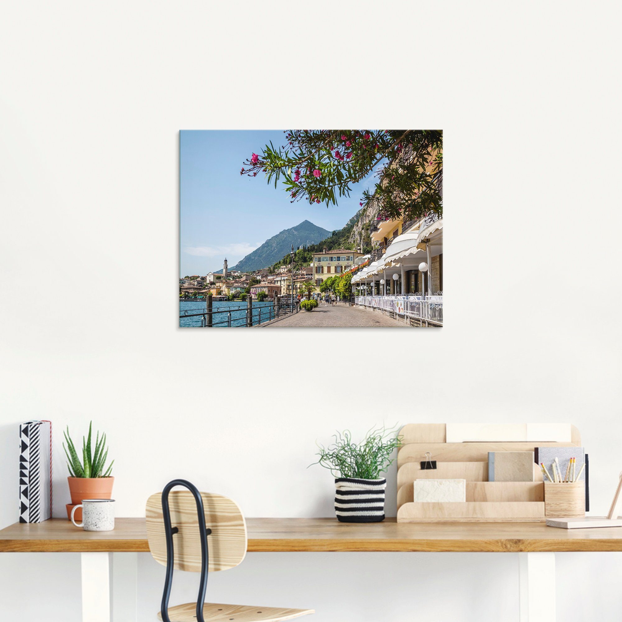 Artland Print op glas Gardameer Limone sul Garda