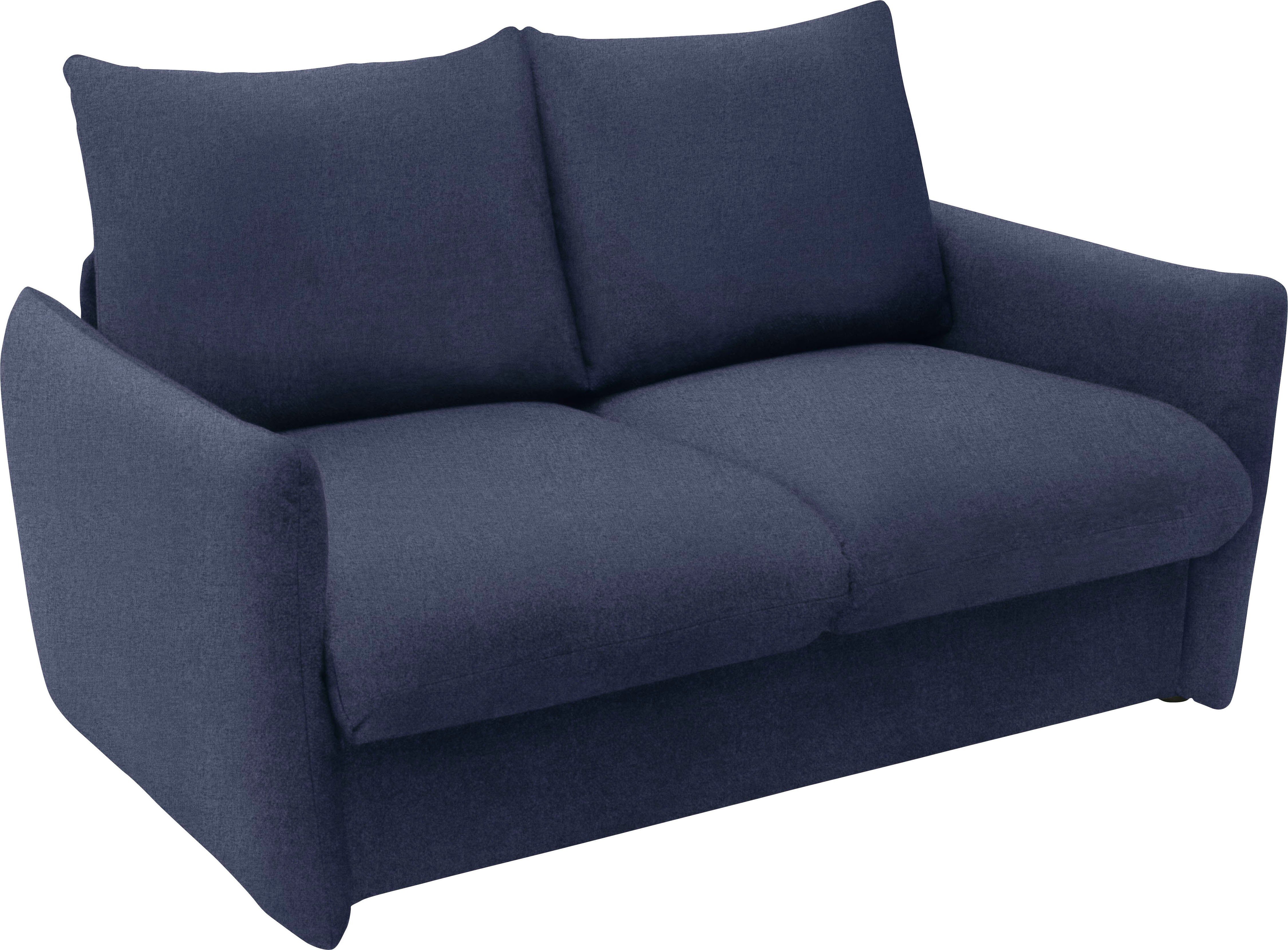 DOMO collection Slaapbank 700023 Slaapbank functie, binnenvering, 2-zits, stabiel ligoppervlak Zitvlakken afzonderlijk uitklapbaar om te slapen, relaxen en ontspannen