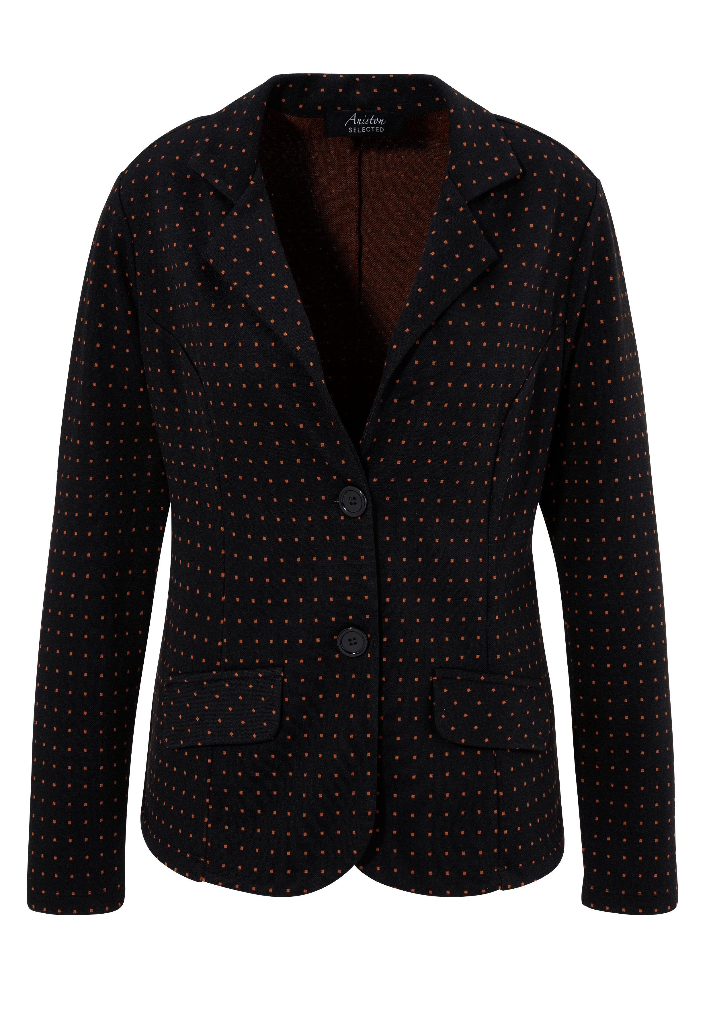 Aniston SELECTED Korte blazer met kleine vierkantjes