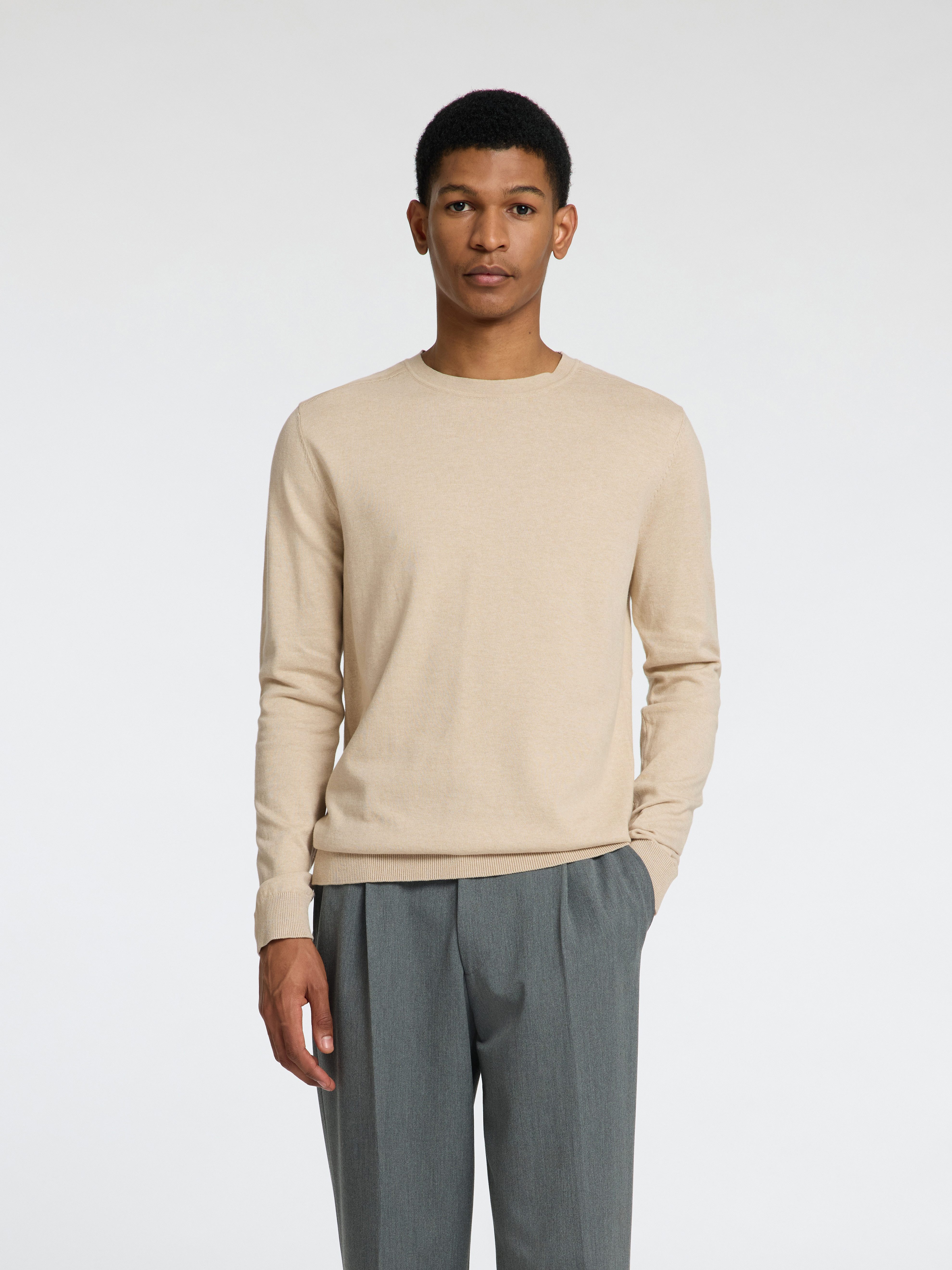 SELECTED HOMME Gebreide trui SLHBERG CREW NECK NOOS
