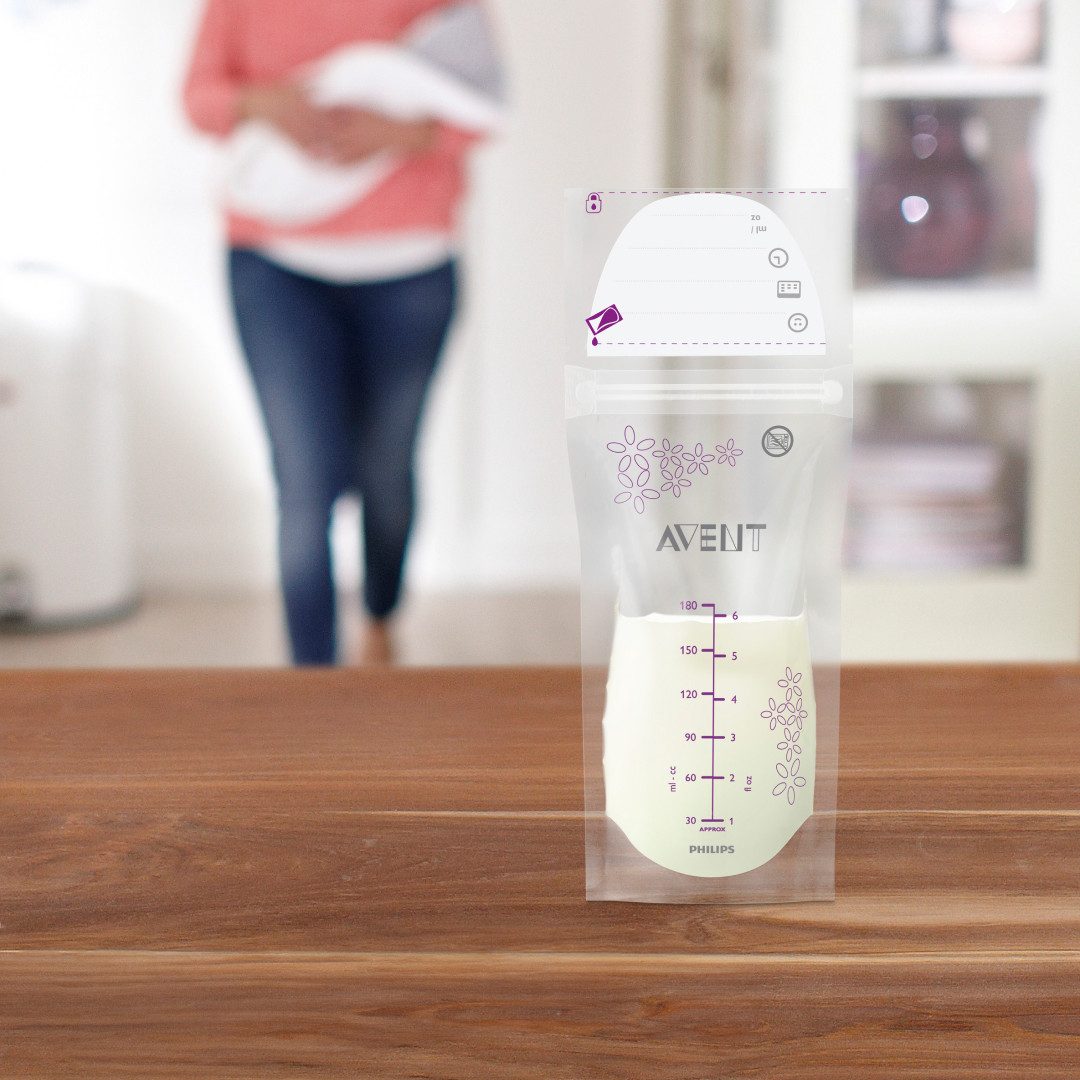Philips AVENT Moedermelkzakje SCF603/25 reeds gesteriliseerd, met veilige dubbele zipsluiting