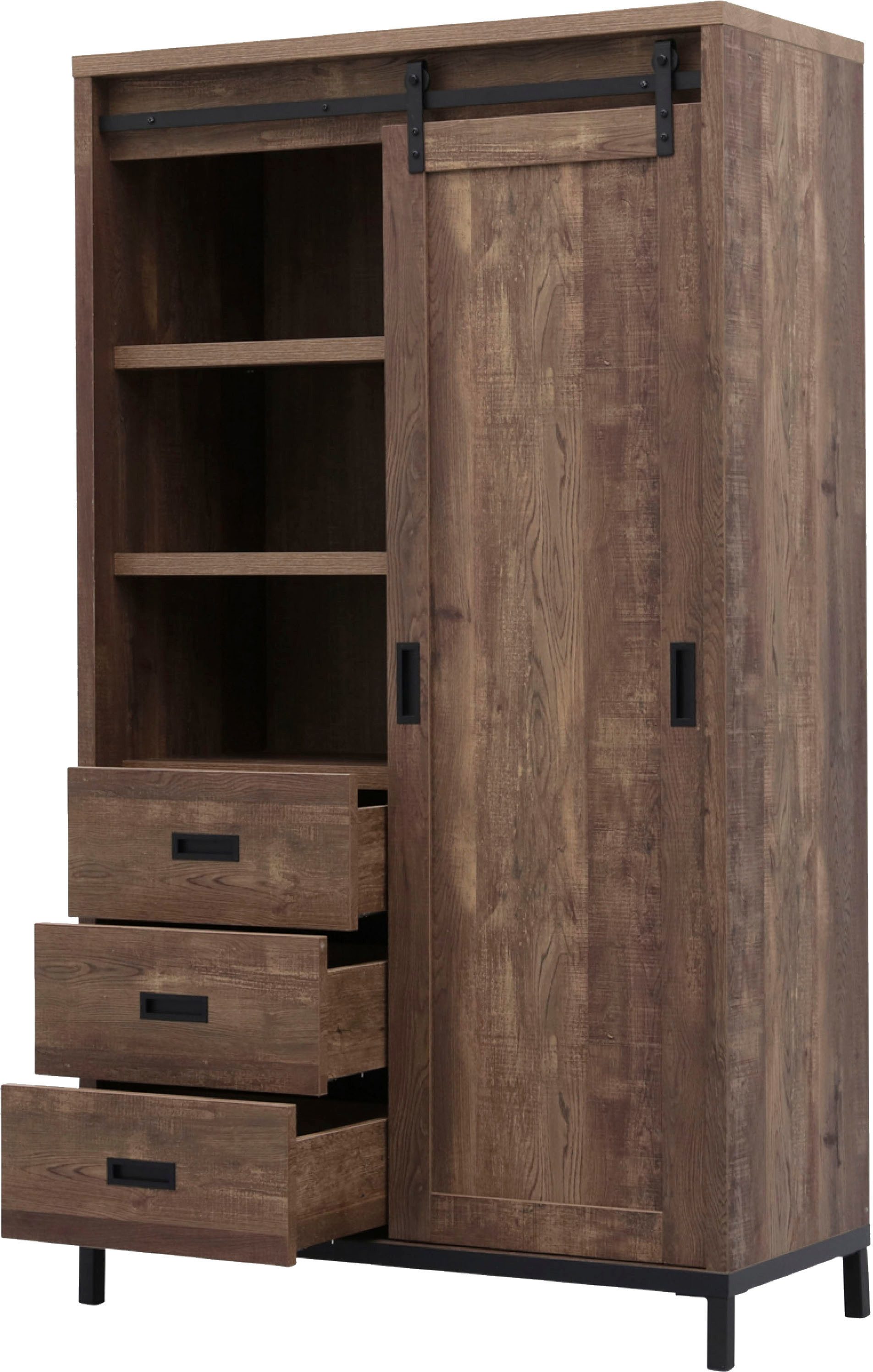 OMG Design Multifunctionele kast Stanley woonkamer kast met schuifdeur, hoogte 170 cm