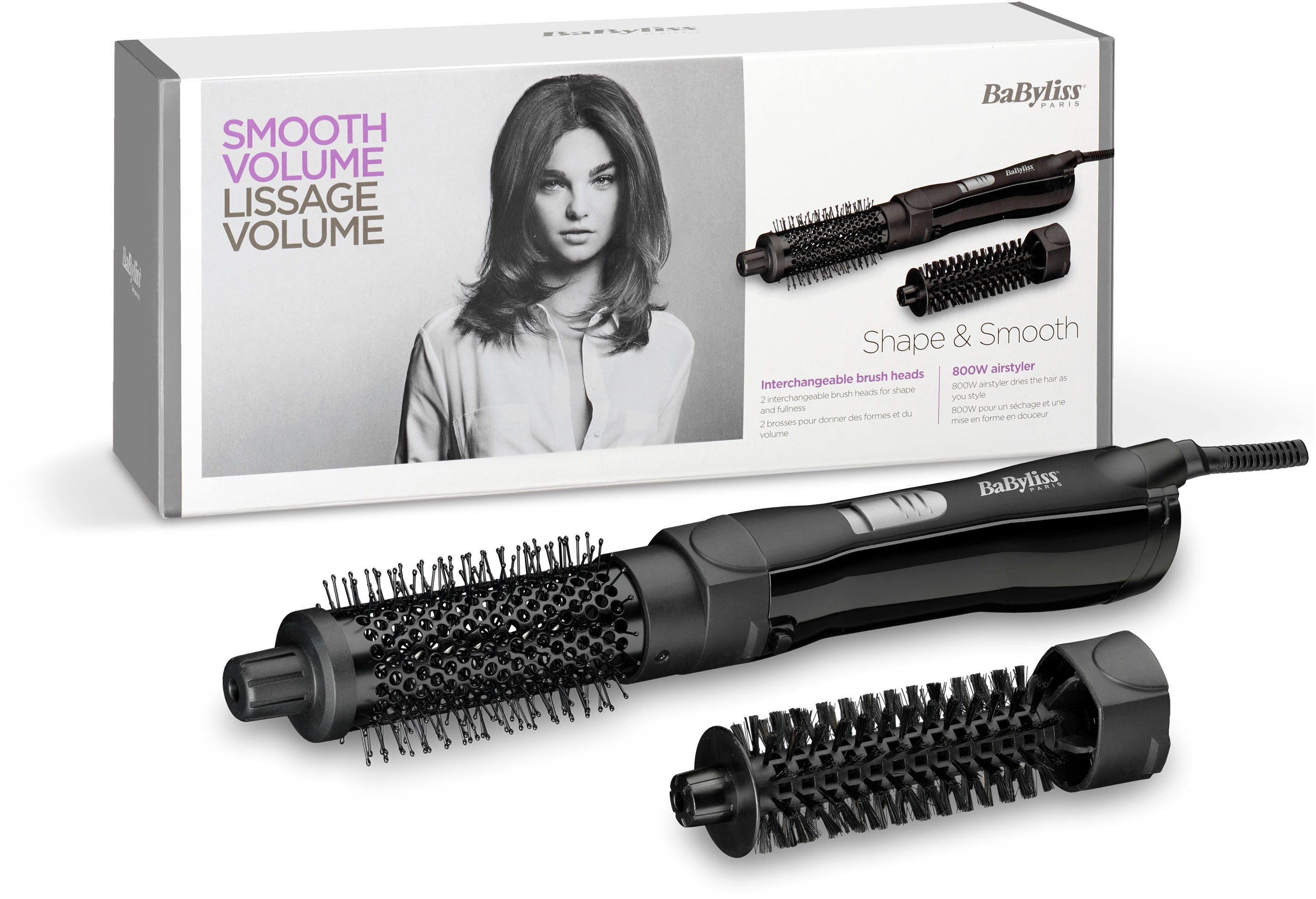 Babyliss Stylingborstel met warme lucht AS82E Shape & Smooth