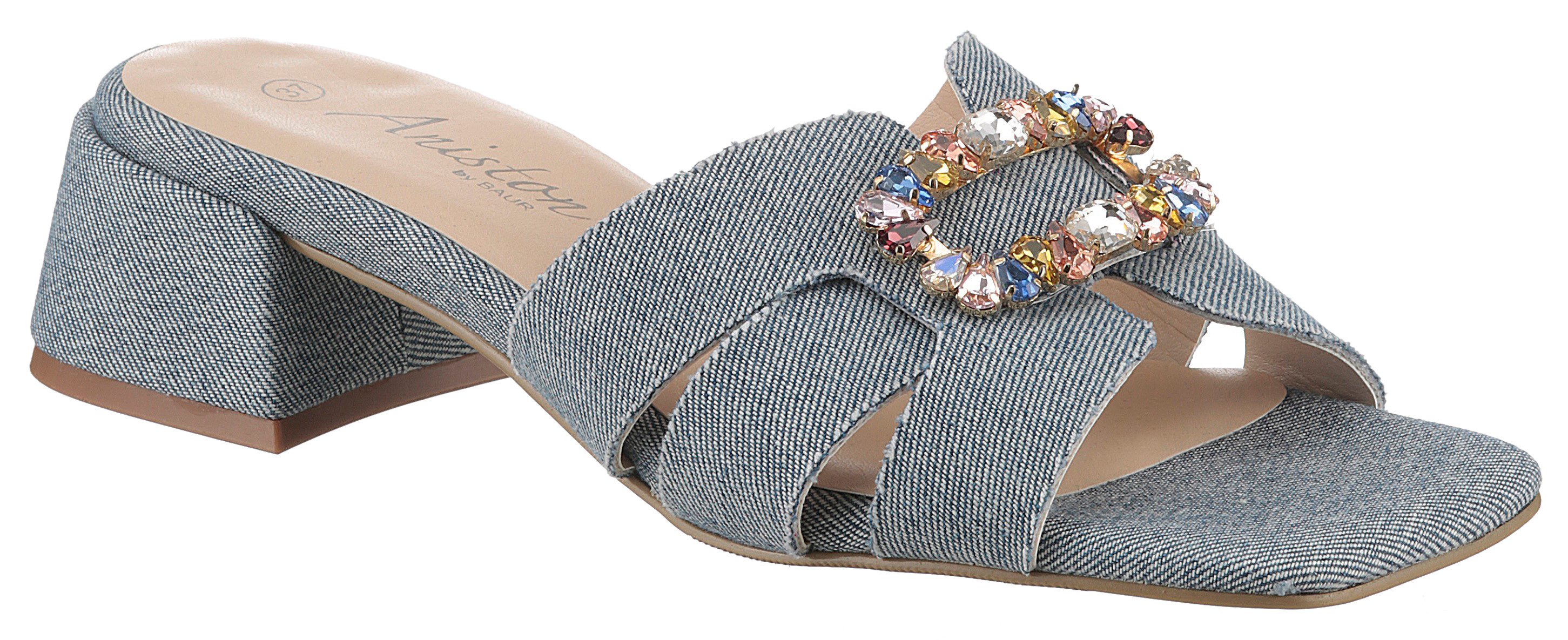 Aniston SHOES Slippers , zomerschoen, feestdag schoen, blokhak - nieuwe kollectie