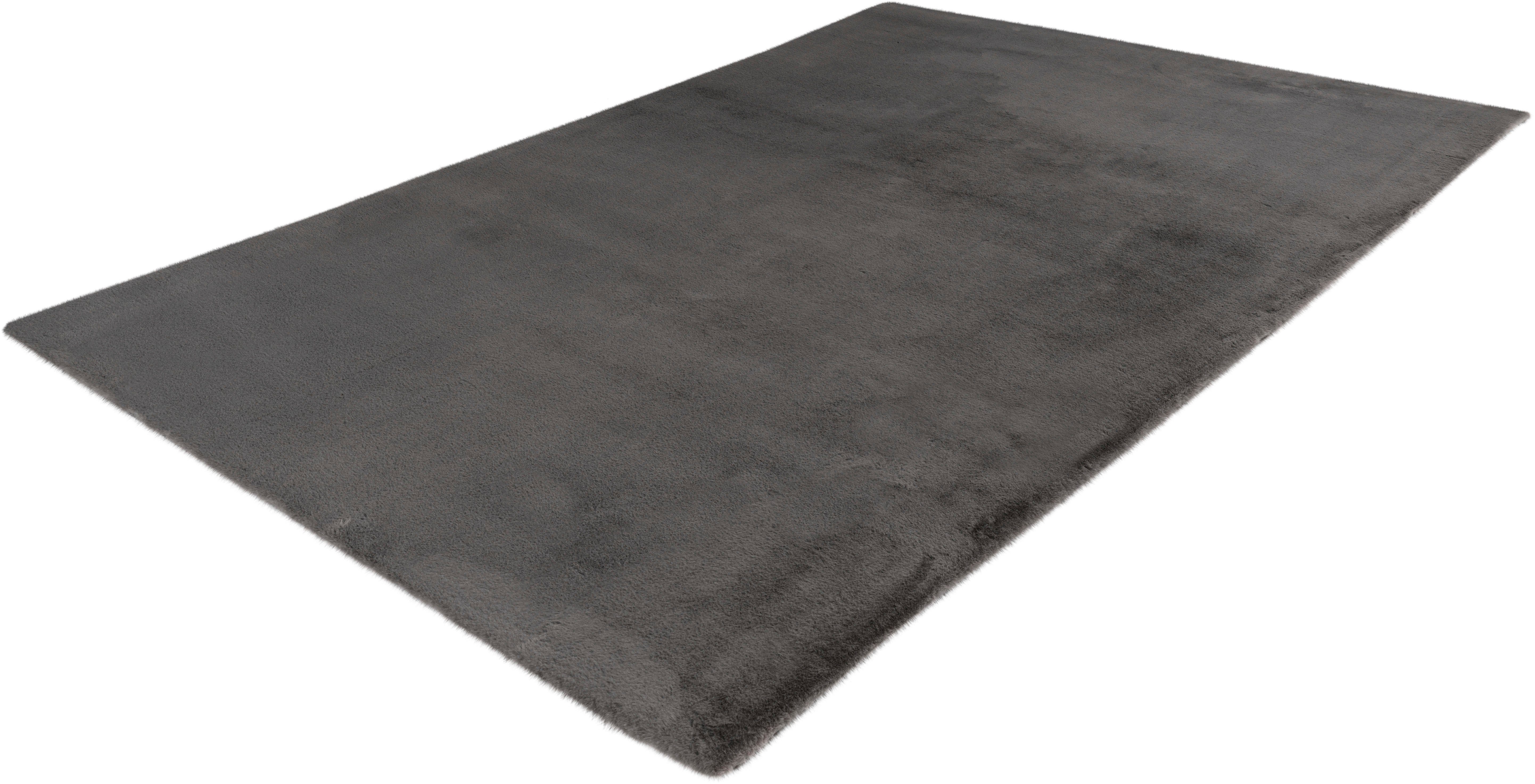 Obsession Vachtvloerkleed My Cha Cha 535 Imitatiebont, unikleurig, bijzonder zacht vloerkleed dieren vloerkleden maat 160 cm x 230 cm x 18 mm grijs