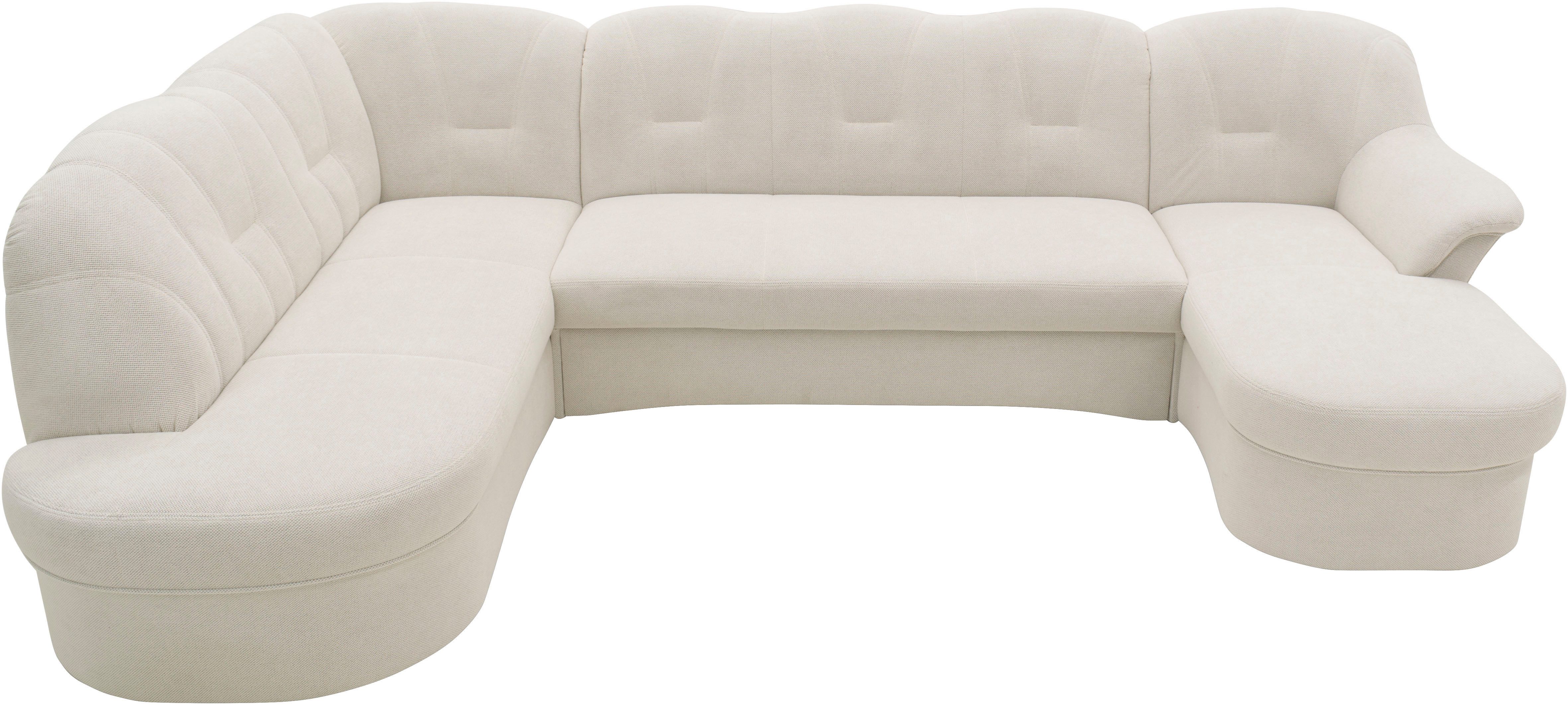 DOMO collection Zithoek Flores ook in leren bekleding, B/D/H: 293/180/86 cm, U-vorm (3 stuks)