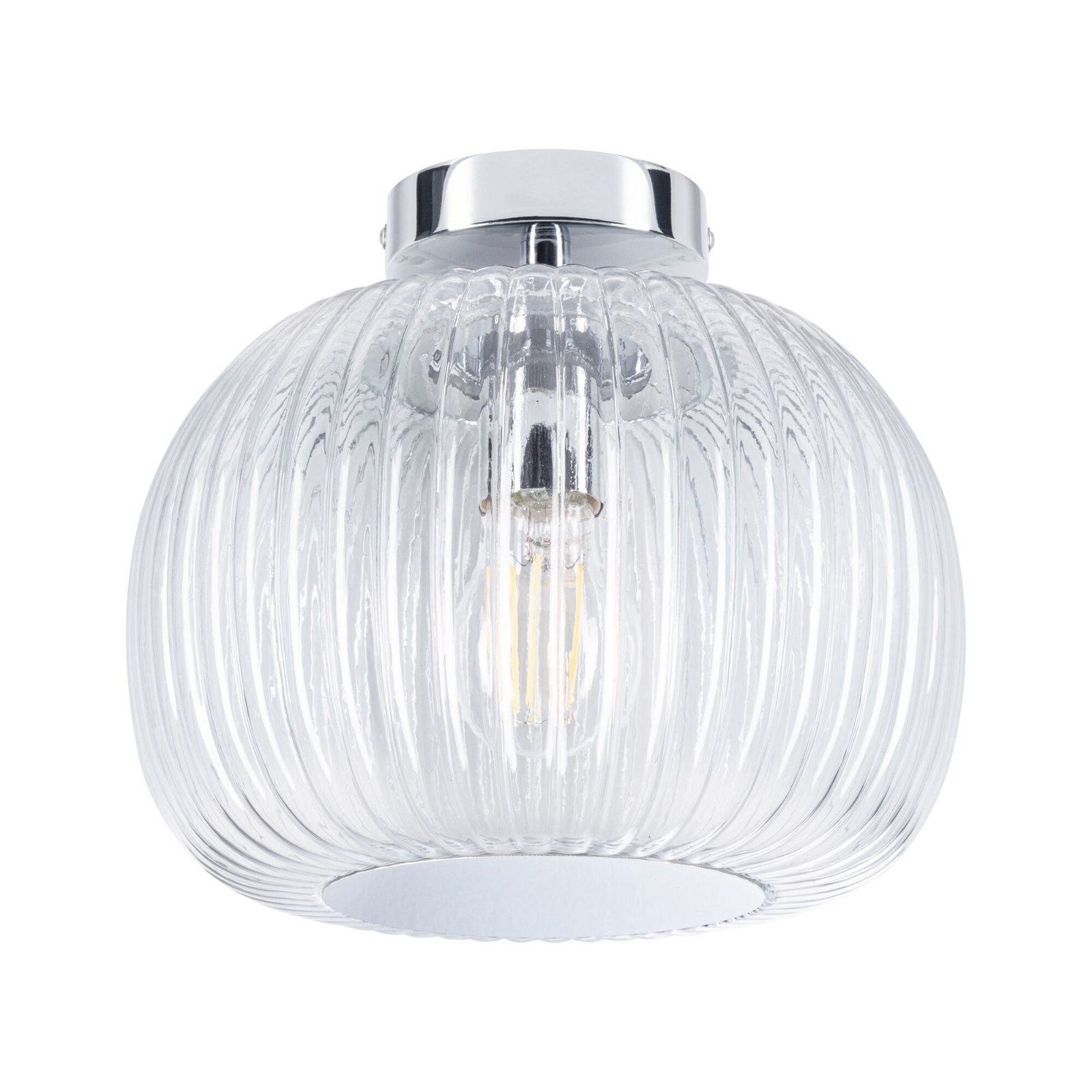 Paulmann Plafondlamp Ruya IP44 E27 230V max. 60W Glas, Chroom (1 stuk)