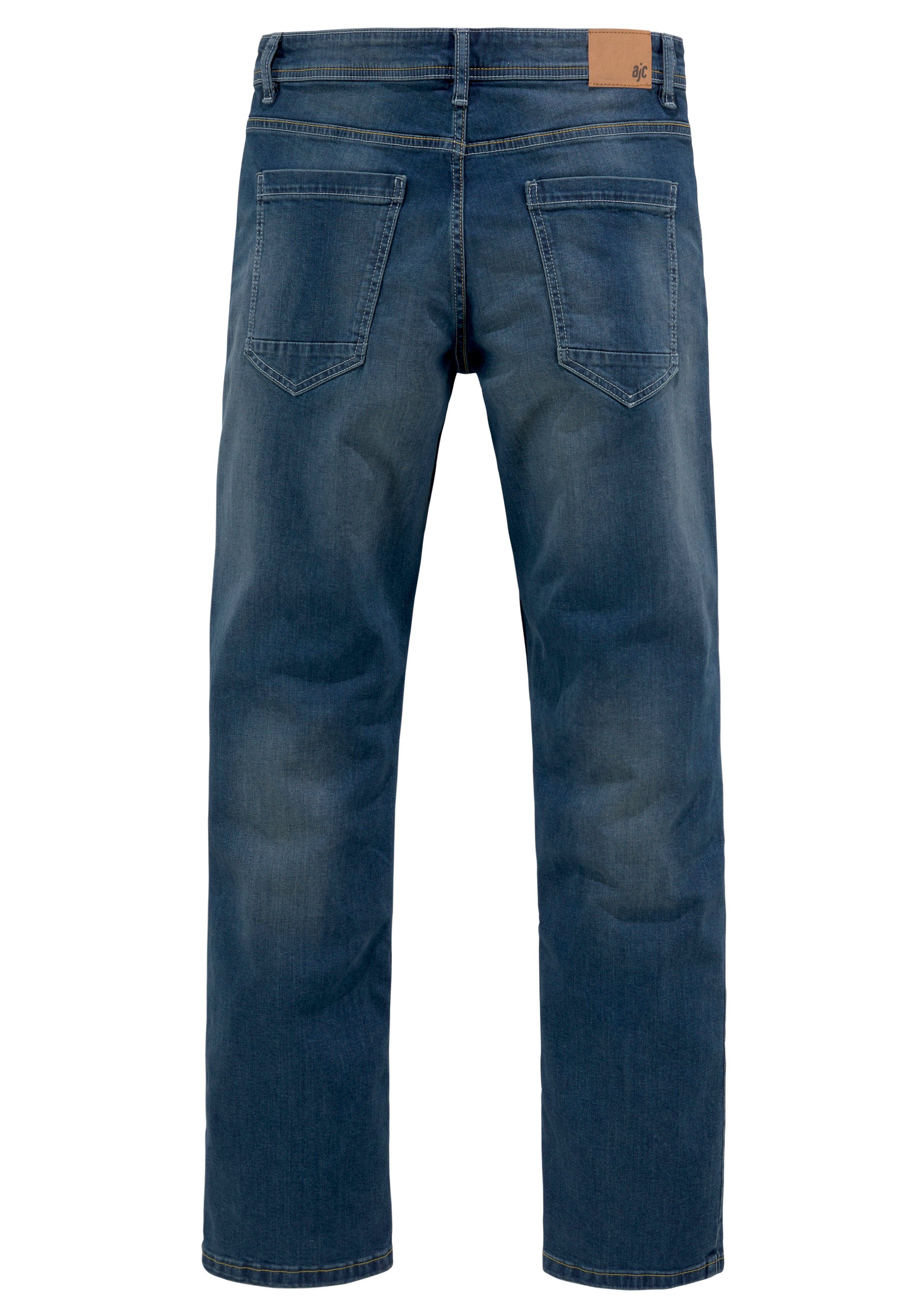 AJC Straight jeans rechtes gesneden, used-look-wassing, lage taille