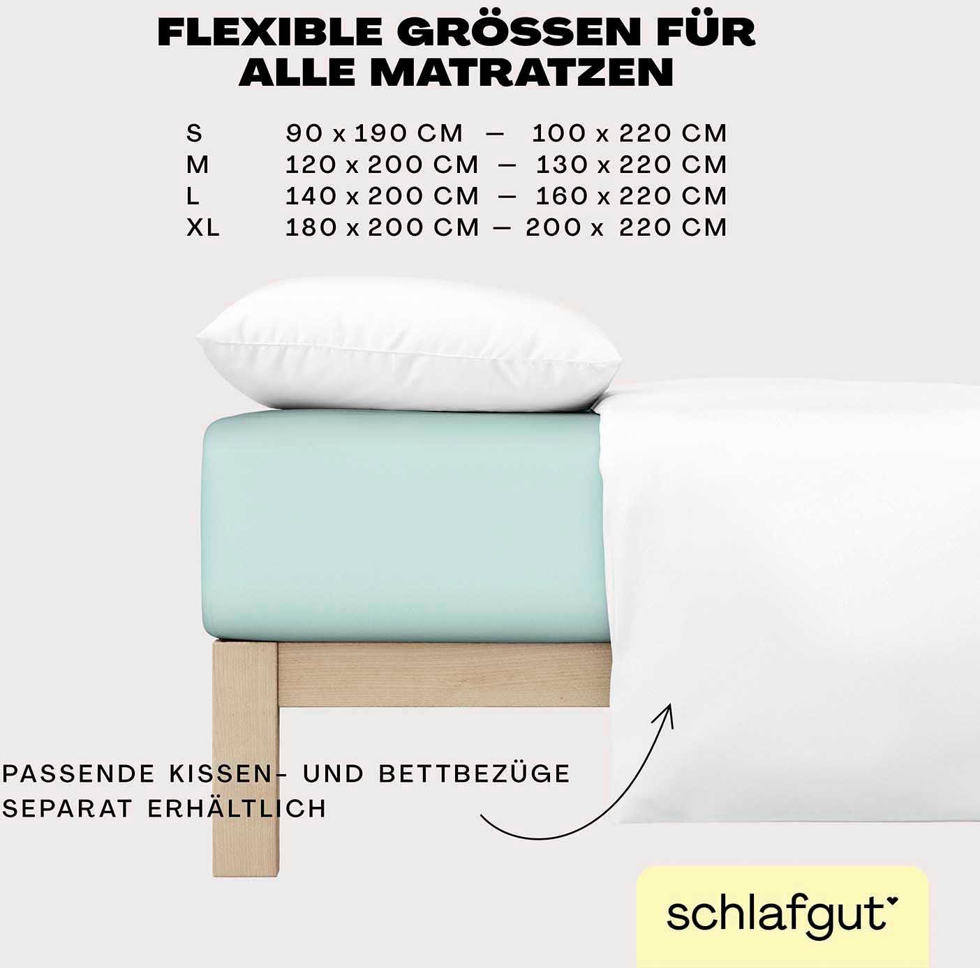 Schlafgut Hoeslaken EASY jersey elastaan MADE IN GREEN by OEKO-TEX® (1 stuk)